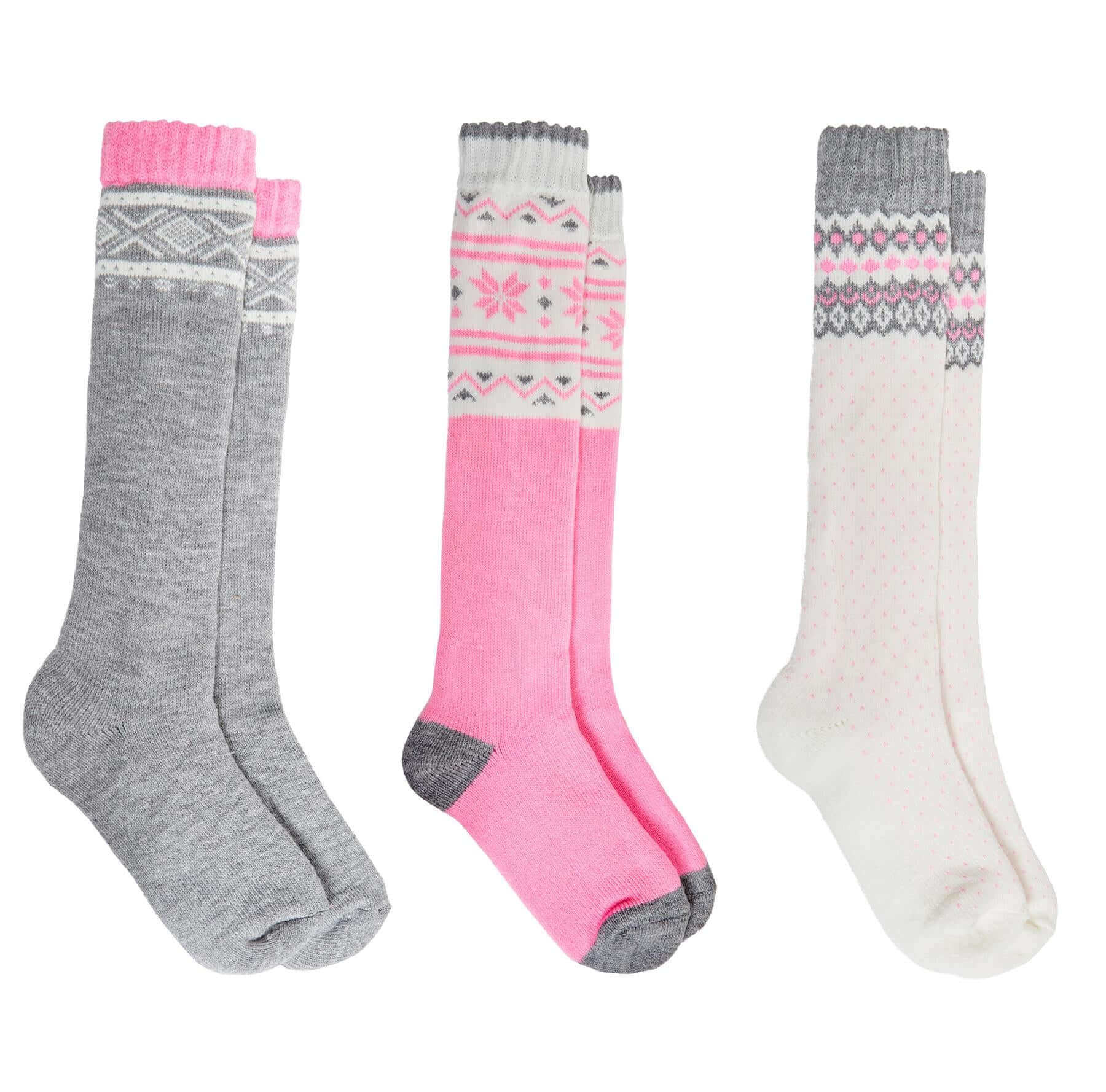 Daisy Dreamer Thermal Womens Wellington Socks 3 Pairs UK 4-7 Reinforced Heel And Toe - REGN
