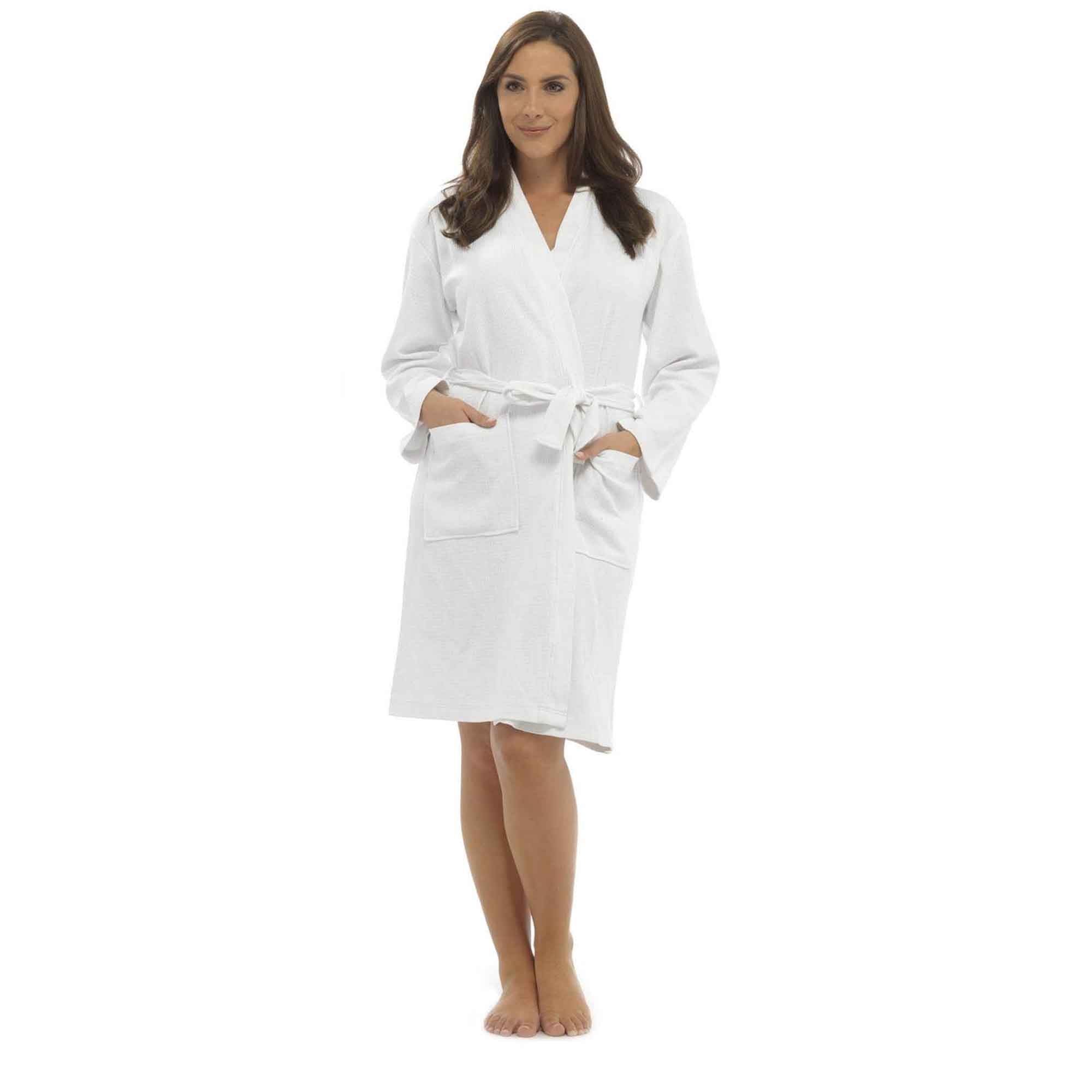 Daisy Dreamer Women's 100% Cotton Waffle Bath Robe Belted Design Deep Pockets Soft Touch - REGN
