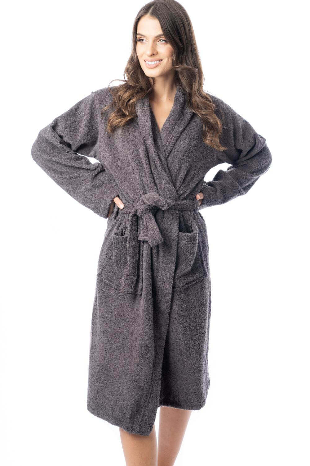 Daisy Dreamer Womens Bath Robe 100% Cotton Terry Towelling Ultra-Absorbent Super Soft Cosy Dressing Gown - REGN