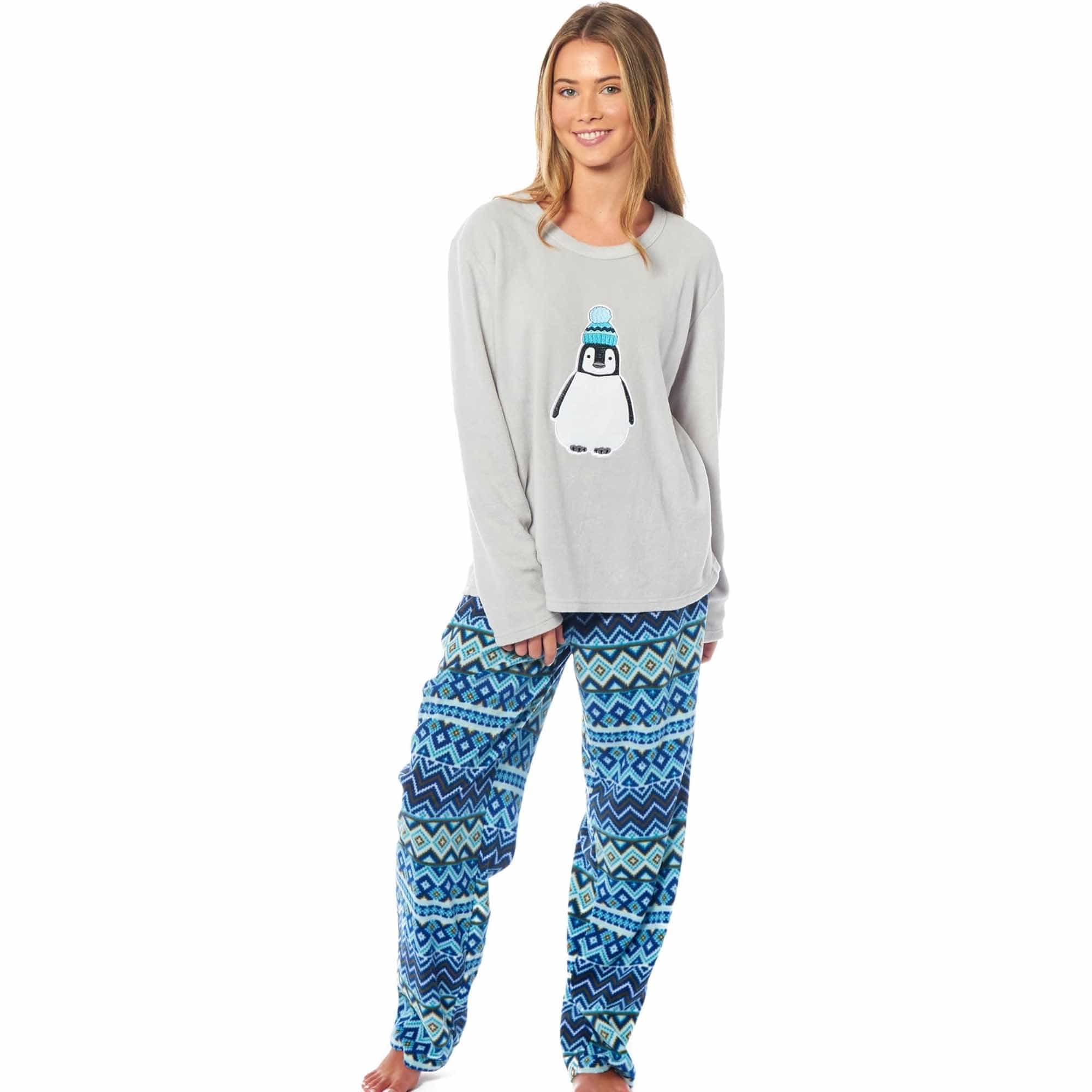 Daisy Dreamer Women's Thermal Fleece Pyjama Set Long Sleeve Warm Winter Nightwear - REGN