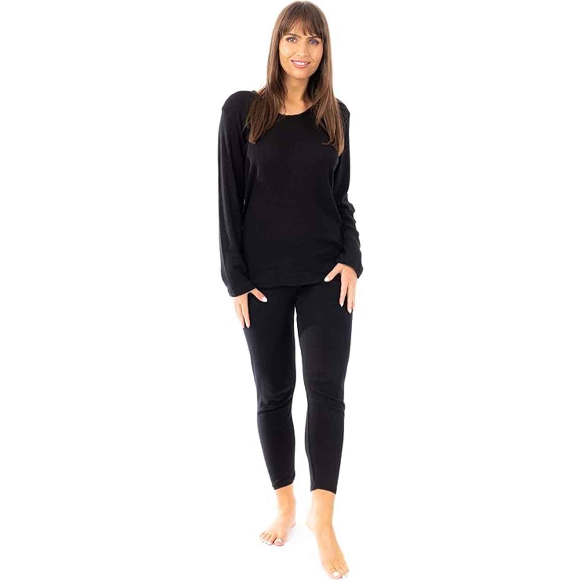 Daisy Dreamer Women's Thermal Long Sleeve Top And Long Jane Pants Set Cotton Rich - REGN