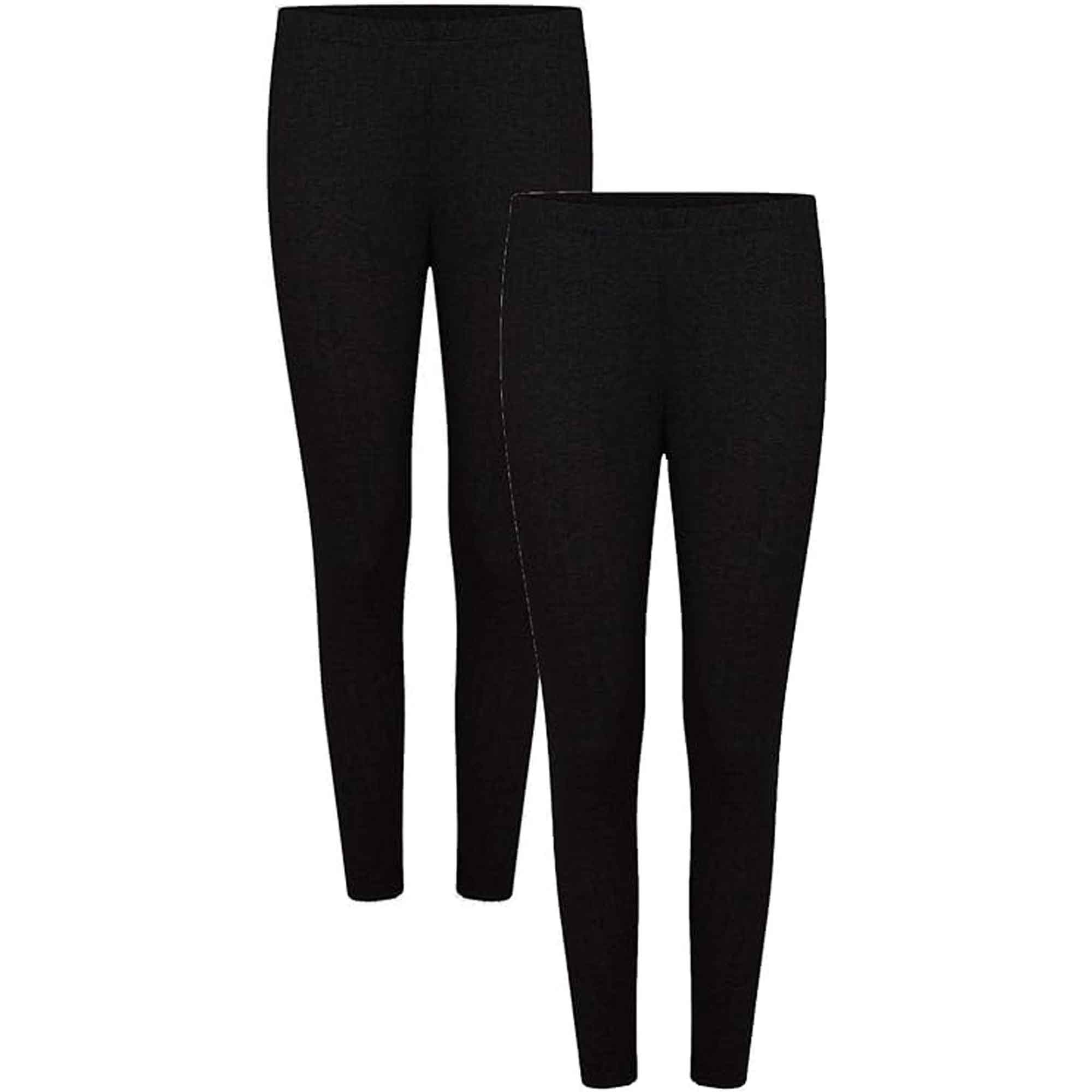 Daisy Dreamer Womens Thermal Pants 2 Pack Cotton Rich Insulating Yarn Ribbed Comfort Fit - REGN