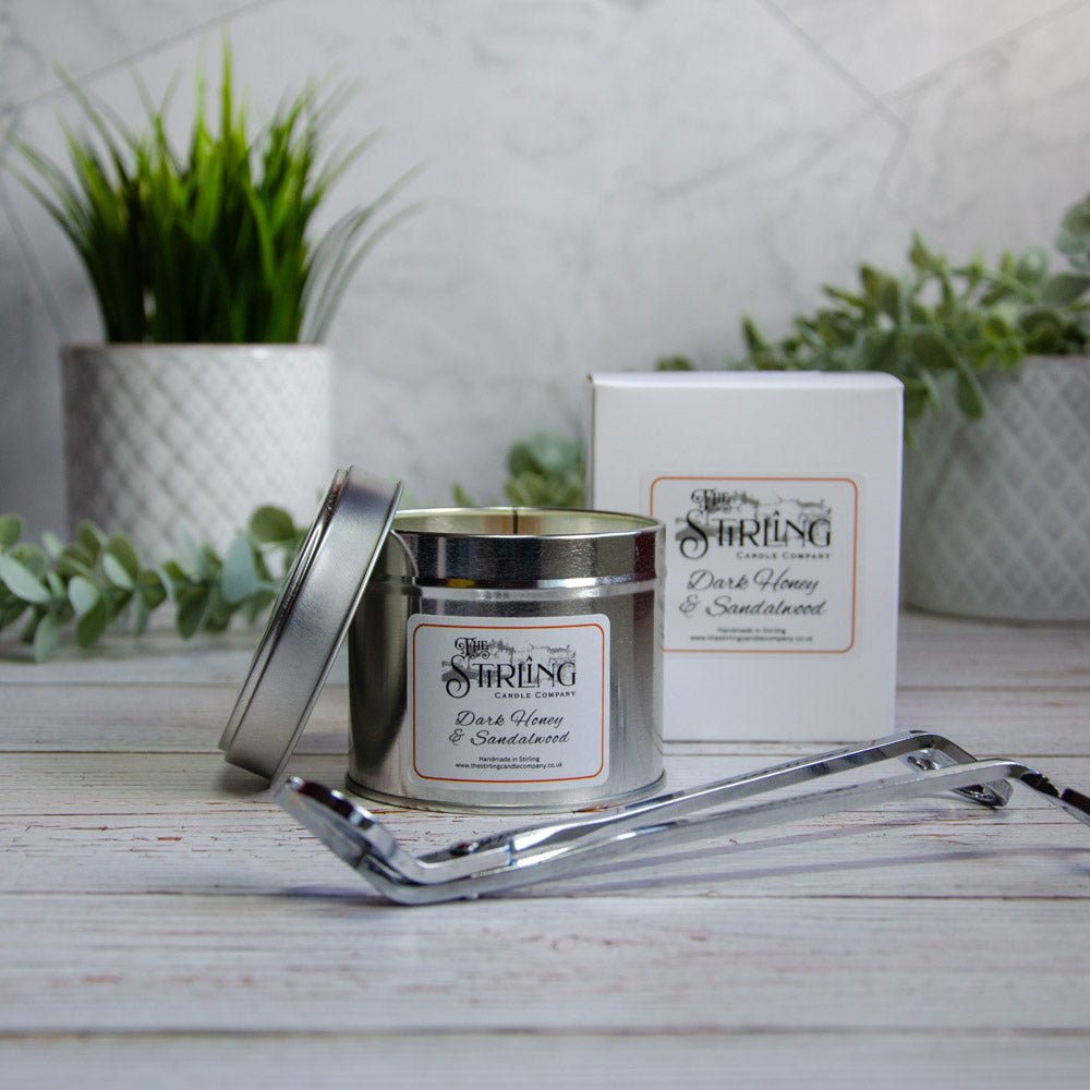 Dark Honey & Sandalwood - Travel Tin Candle - Wooden Wick - REGN