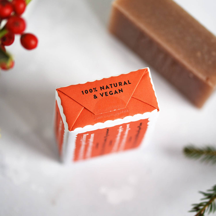 Natural Vegan Christmas Soap Bar – Cinnamon Gingerbread Scent