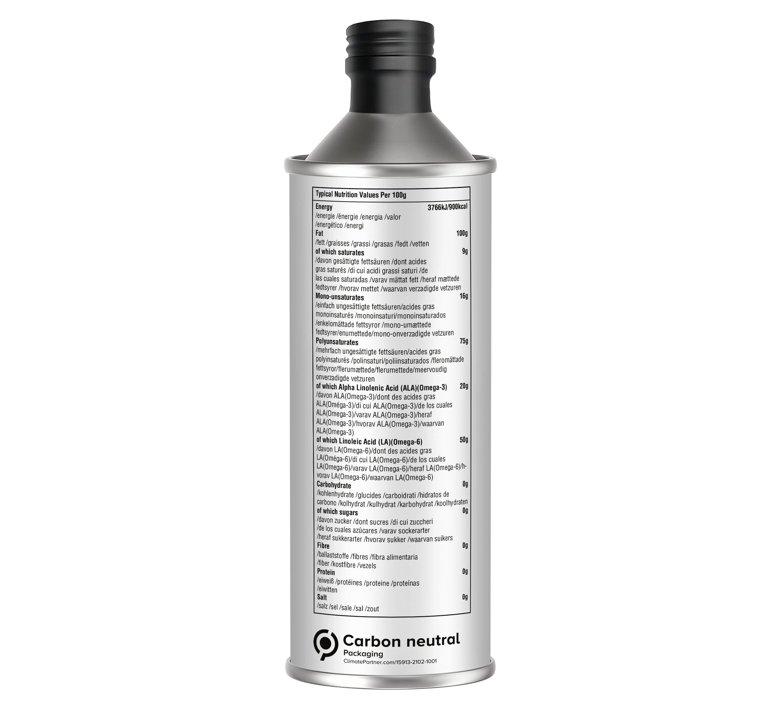 Eat Wholesome Organic Hemp Seed Oil 500ml | Cold-Pressed