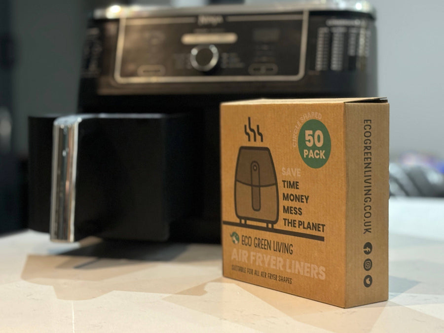 Eco Green Living Compostable Air Fryer Liners 50 Pack – Plastic-Free & Grease-Resistant