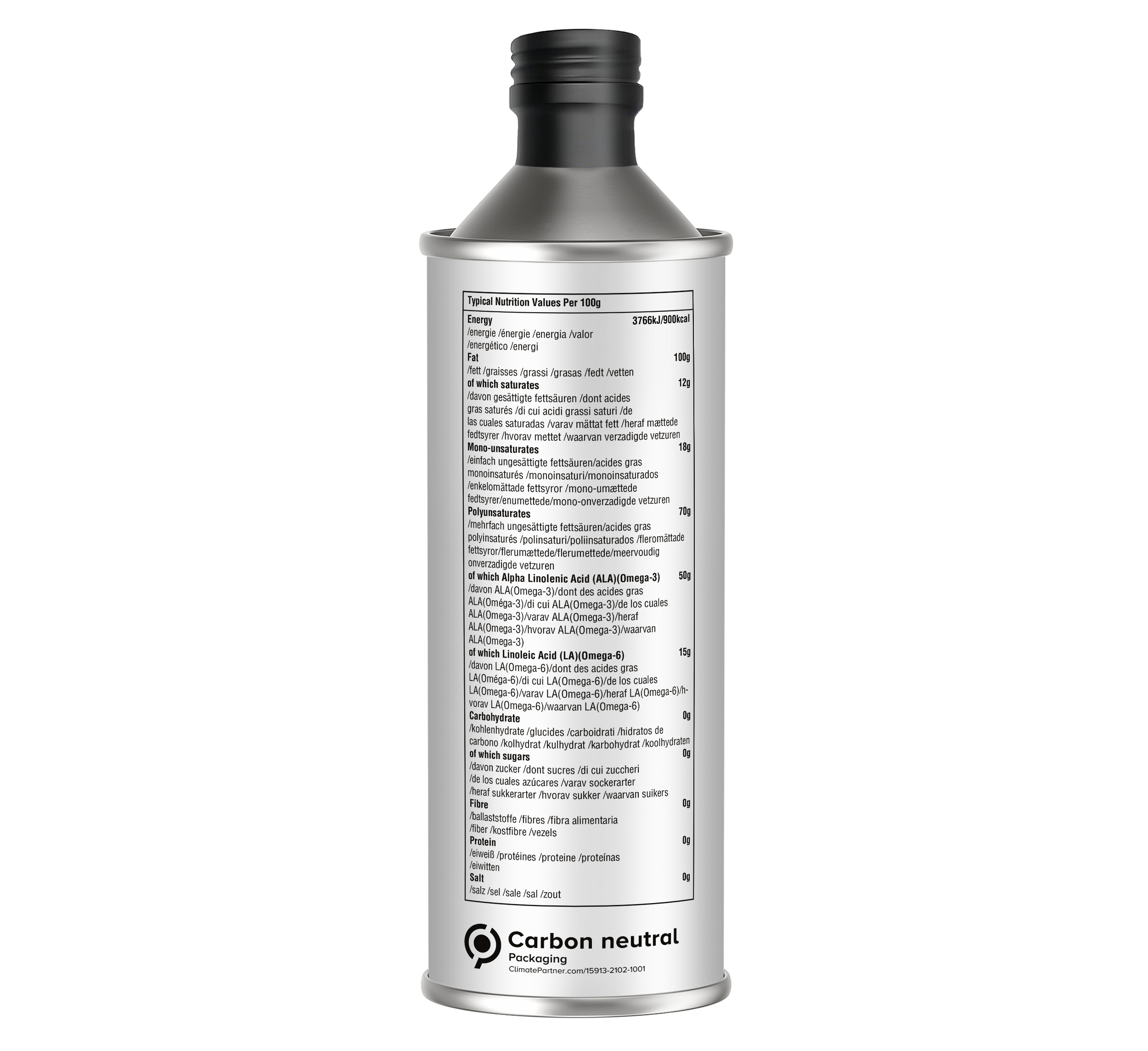 Eat Wholesome Organic Flax Seed Oil 500ml | Cold-Pressed