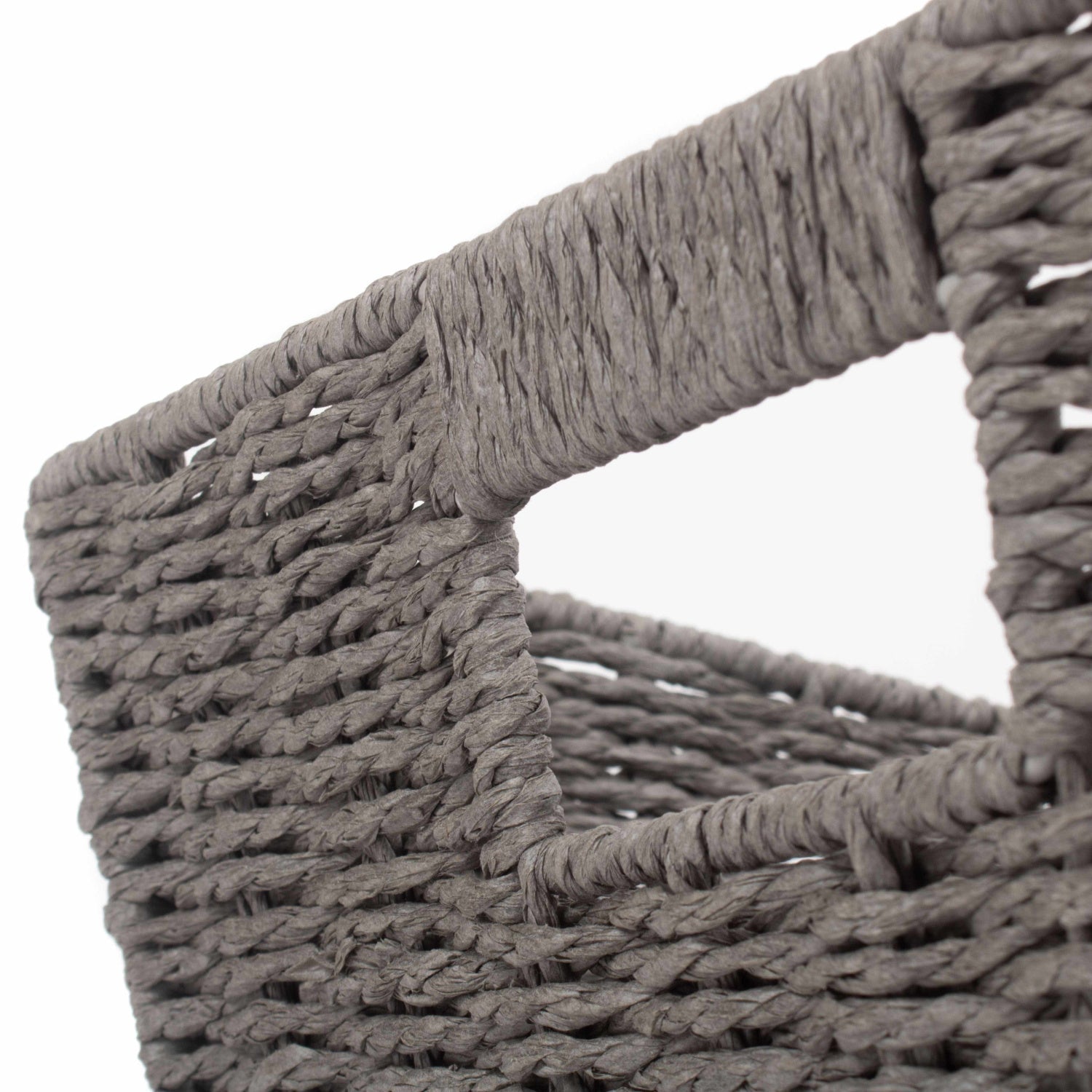Deep Grey Paper Rope Tray Basket - Large - REGN
