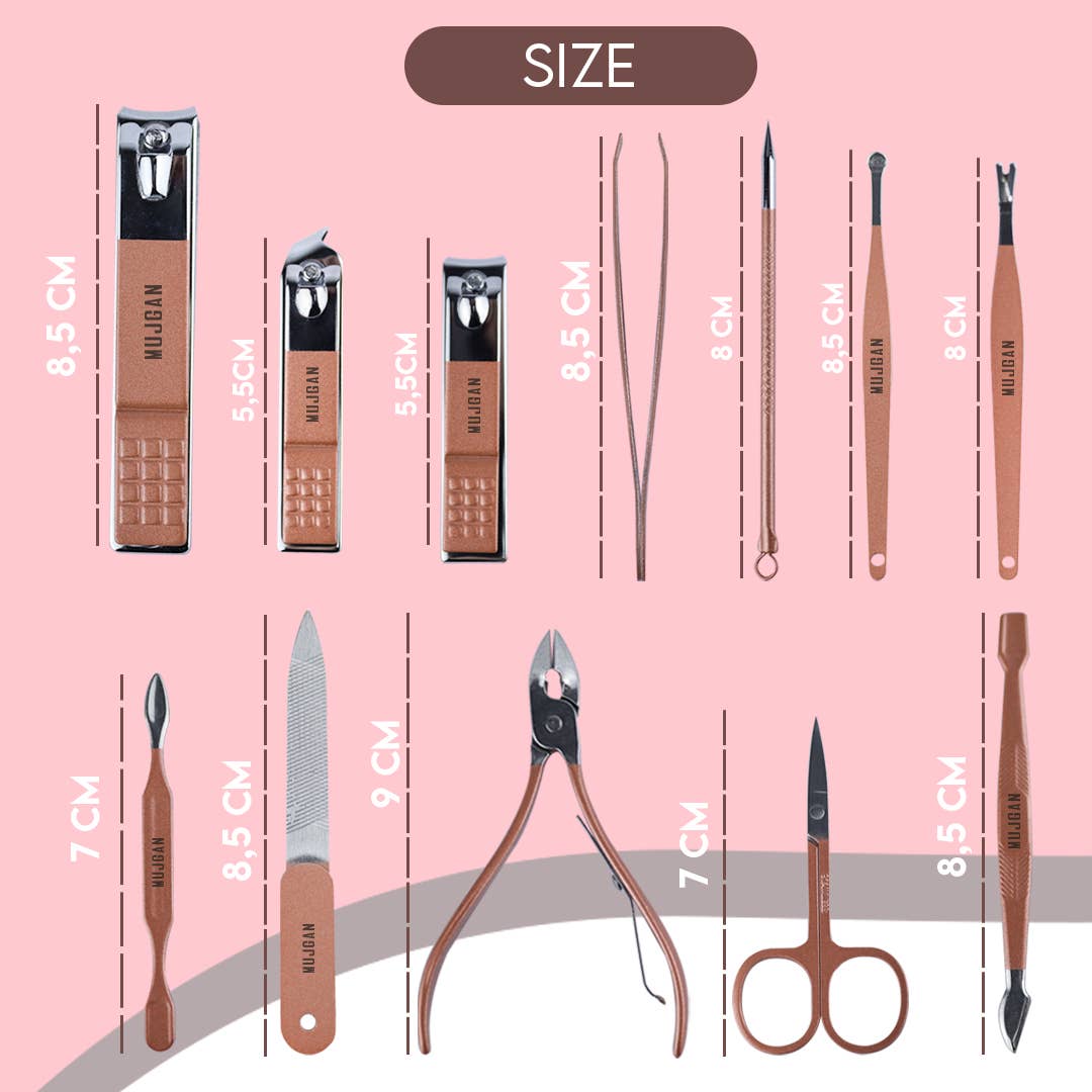 Deluxe 12 - in - 1 Manicure and Pedicure Set - REGN