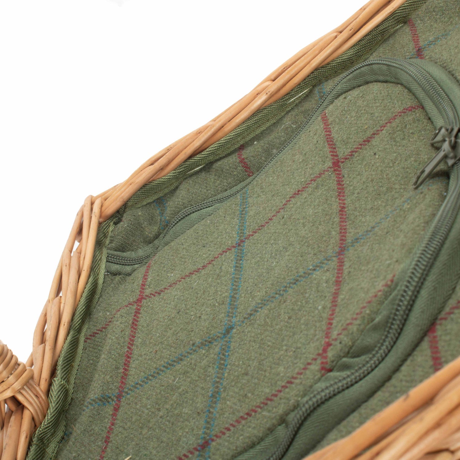 Deluxe Butcher's Basket With Green Tweed Cooler Bag - REGN