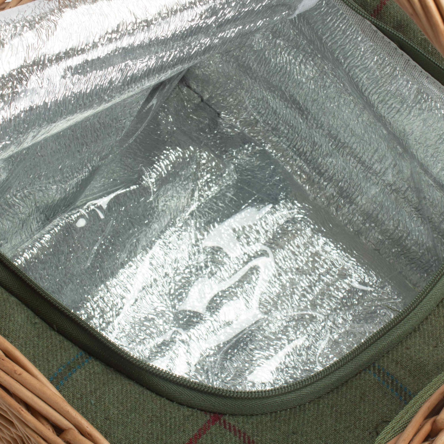 Deluxe Butcher's Basket With Green Tweed Cooler Bag - REGN