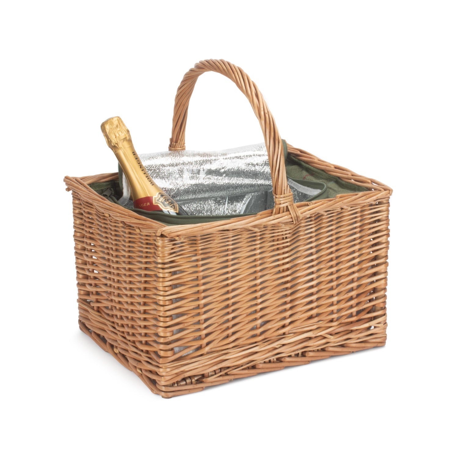 Deluxe Butcher's Basket With Green Tweed Cooler Bag - REGN