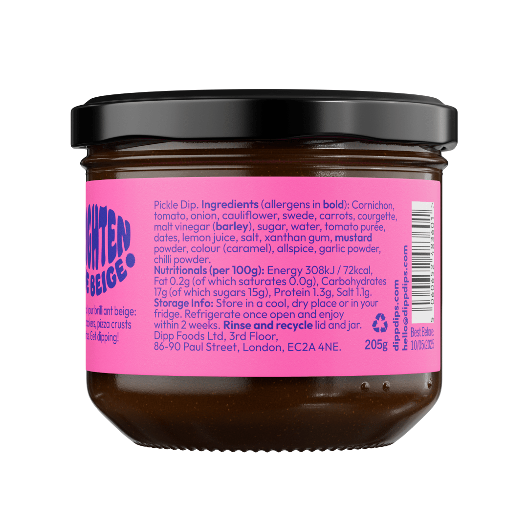 Dipp Ploughman’s Pickle Dip 350g – Tangy British Pickle Dip with No Artificial Preservatives - REGN