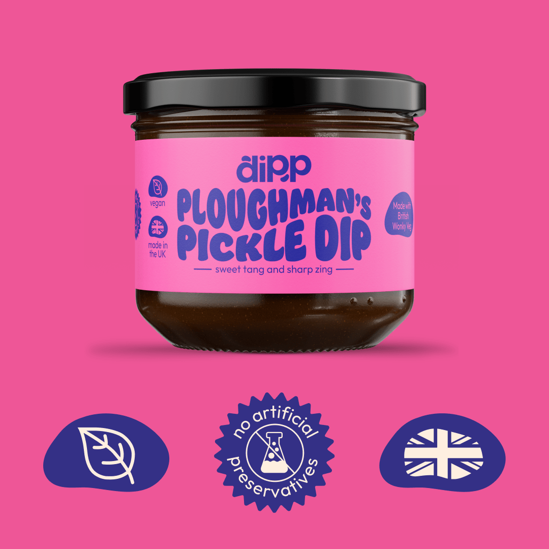 Dipp Ploughman’s Pickle Dip 350g – Tangy British Pickle Dip with No Artificial Preservatives - REGN