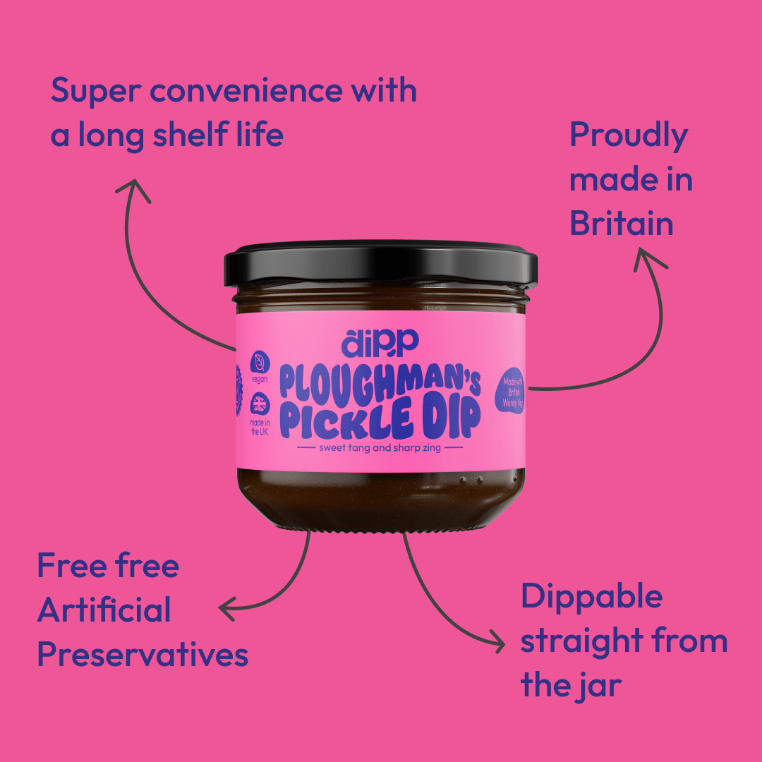Dipp Ploughman’s Pickle Dip 350g – Tangy British Pickle Dip with No Artificial Preservatives - REGN