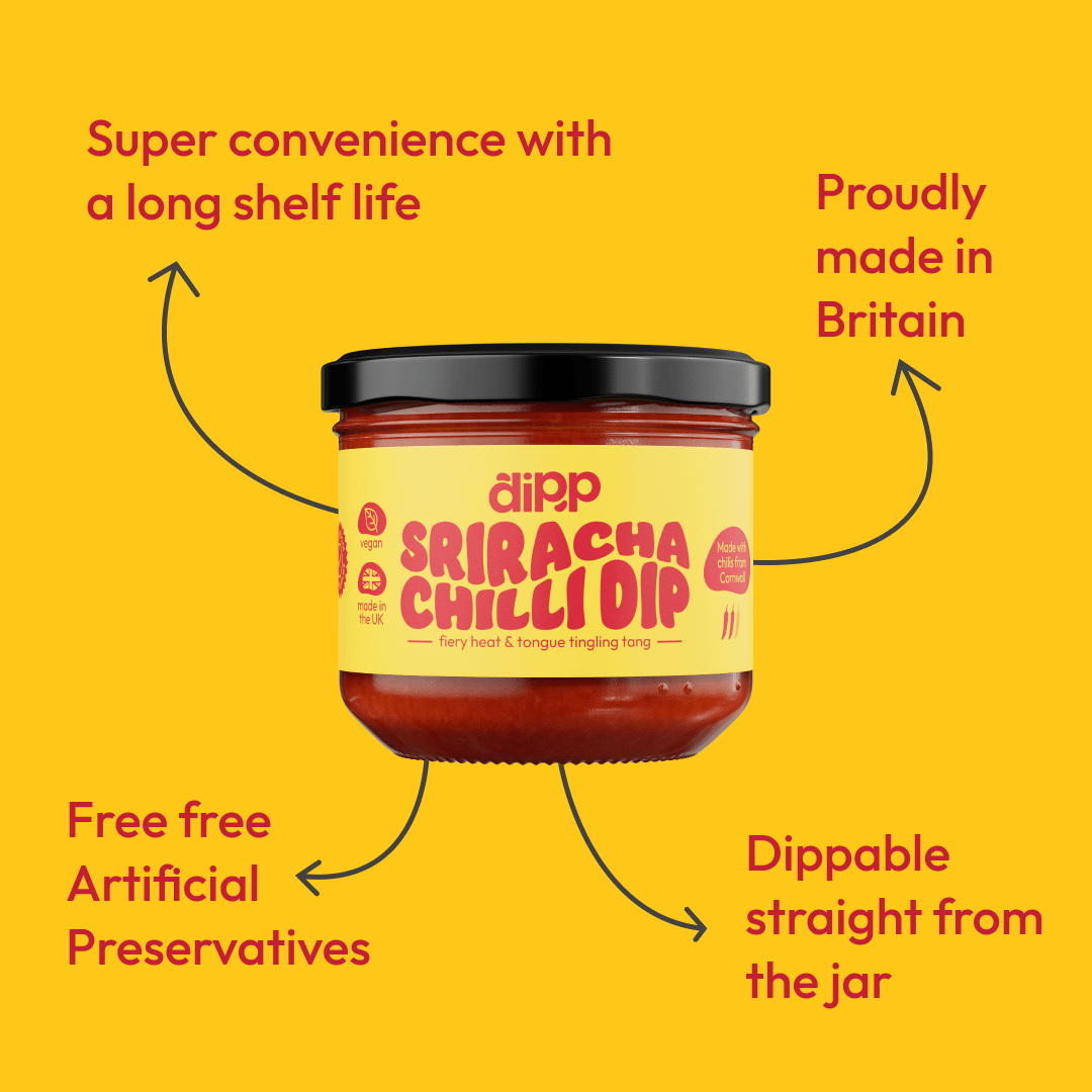 Dipp Spicy Sriracha Chilli Dip 350g – Hot Chilli Dip with No Artificial Preservatives - REGN
