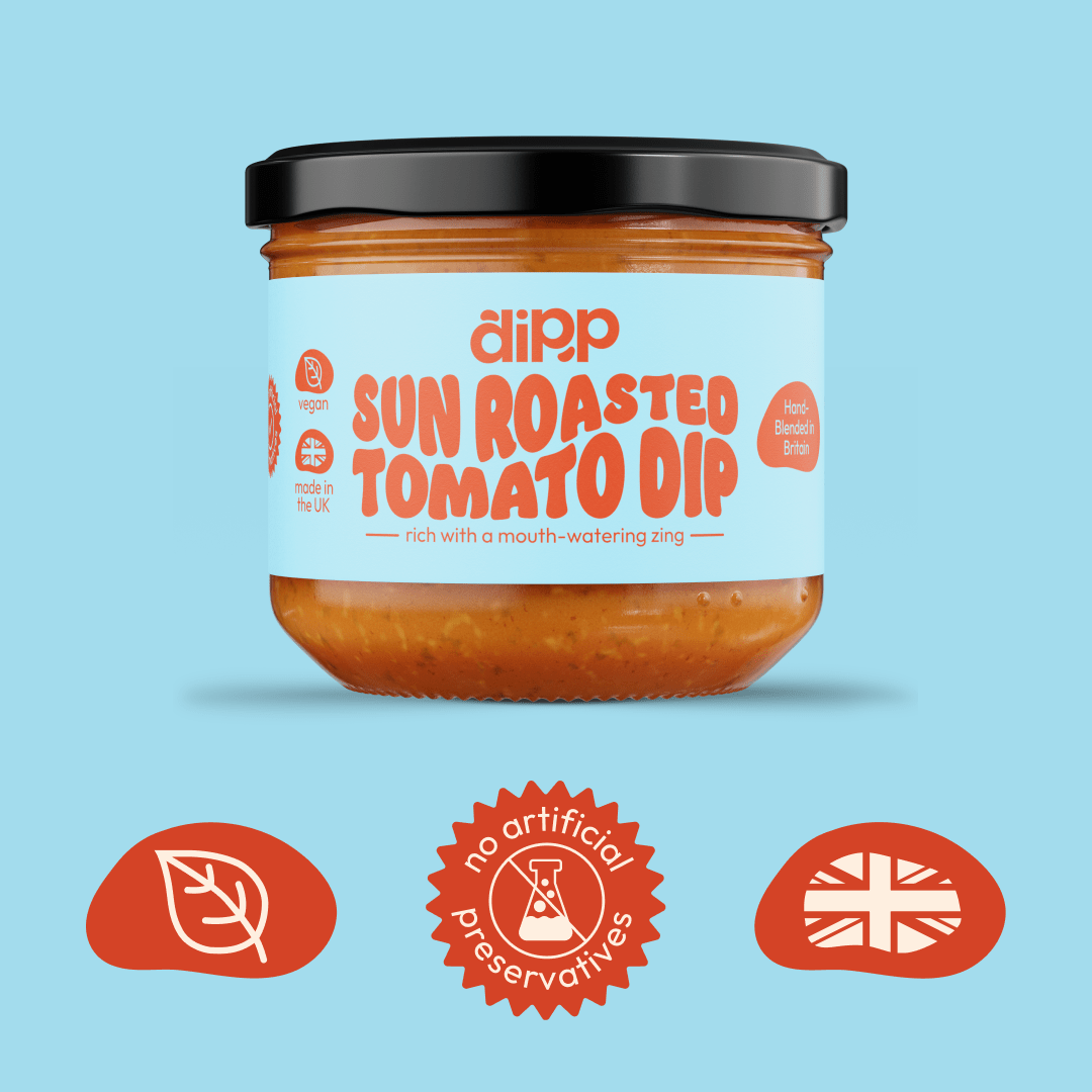 Dipp Sun Roasted Tomato Dip 350g – Rich Tomato Dip with No Artificial Preservatives - REGN