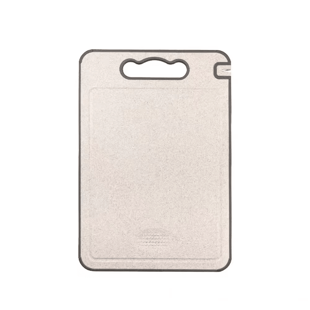 Double - Sided Stainless Steel Cutting Board with Wheat Straw & Knife Sharpener - REGN