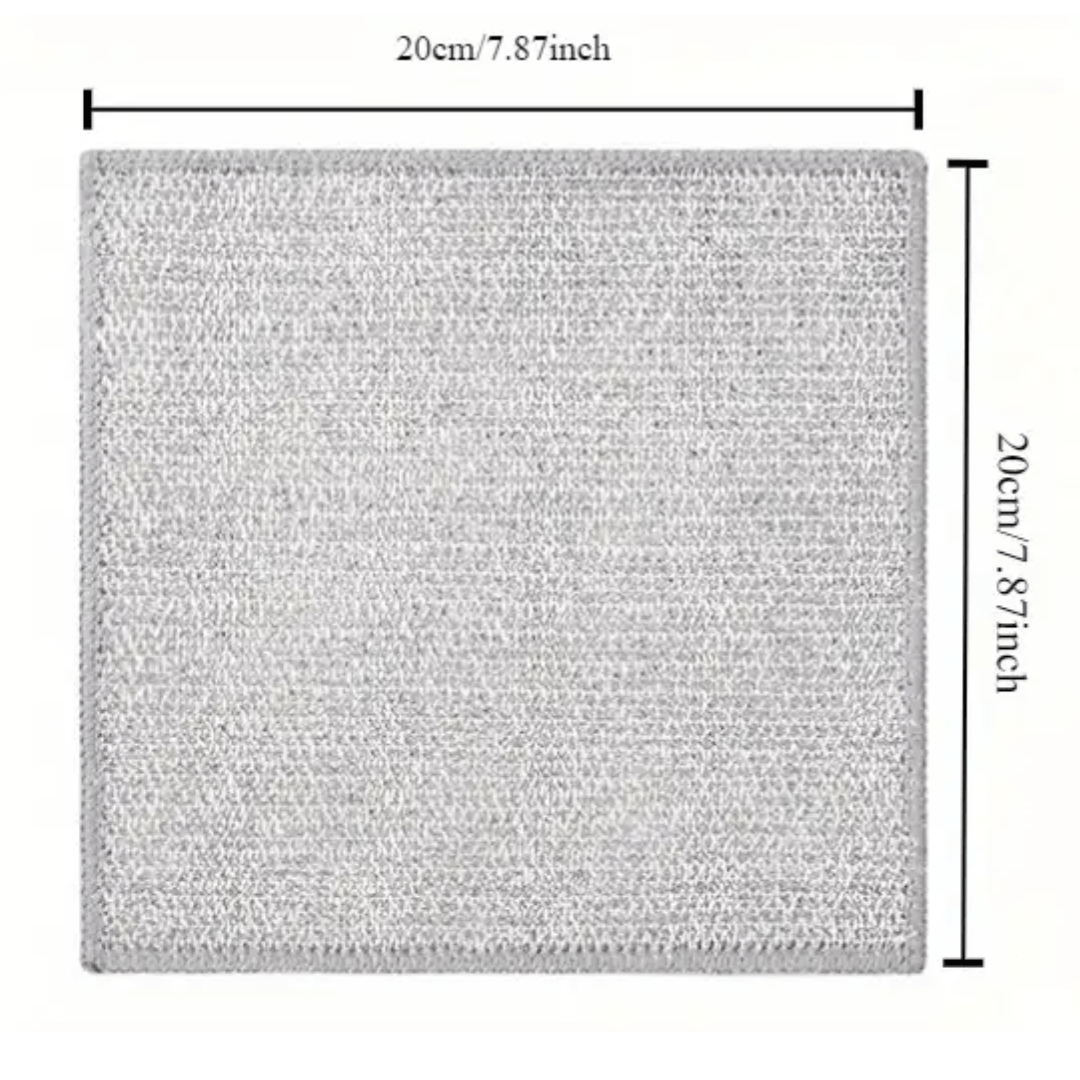 Double - Sided Stainless Steel Wire Dishcloths – Non - Scratch, Heavy - Duty Cloths | 10 Pack - REGN