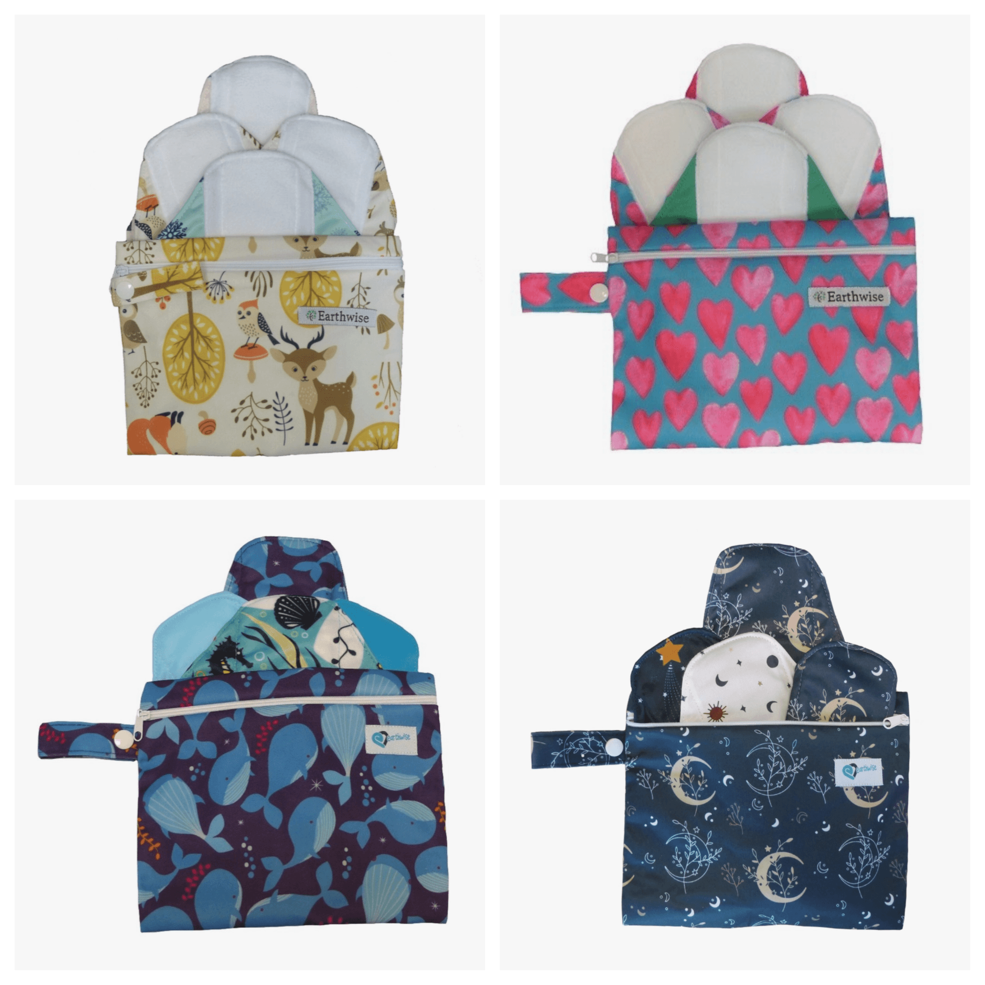 Earthwise Reusable Eco Sanitary Pads Starter Pack – Washable & Leakproof - REGN