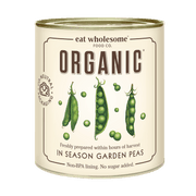 Eat Wholesome In Season Organic Garden Peas 340g – Freshly Prepared - REGN