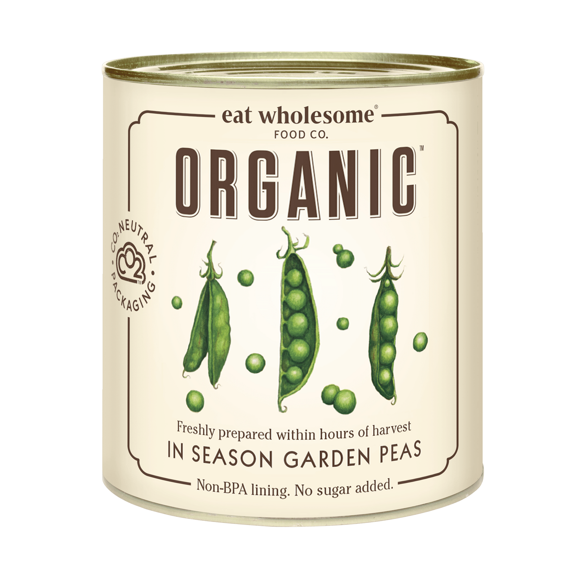 Eat Wholesome In Season Organic Garden Peas 340g – Freshly Prepared - REGN