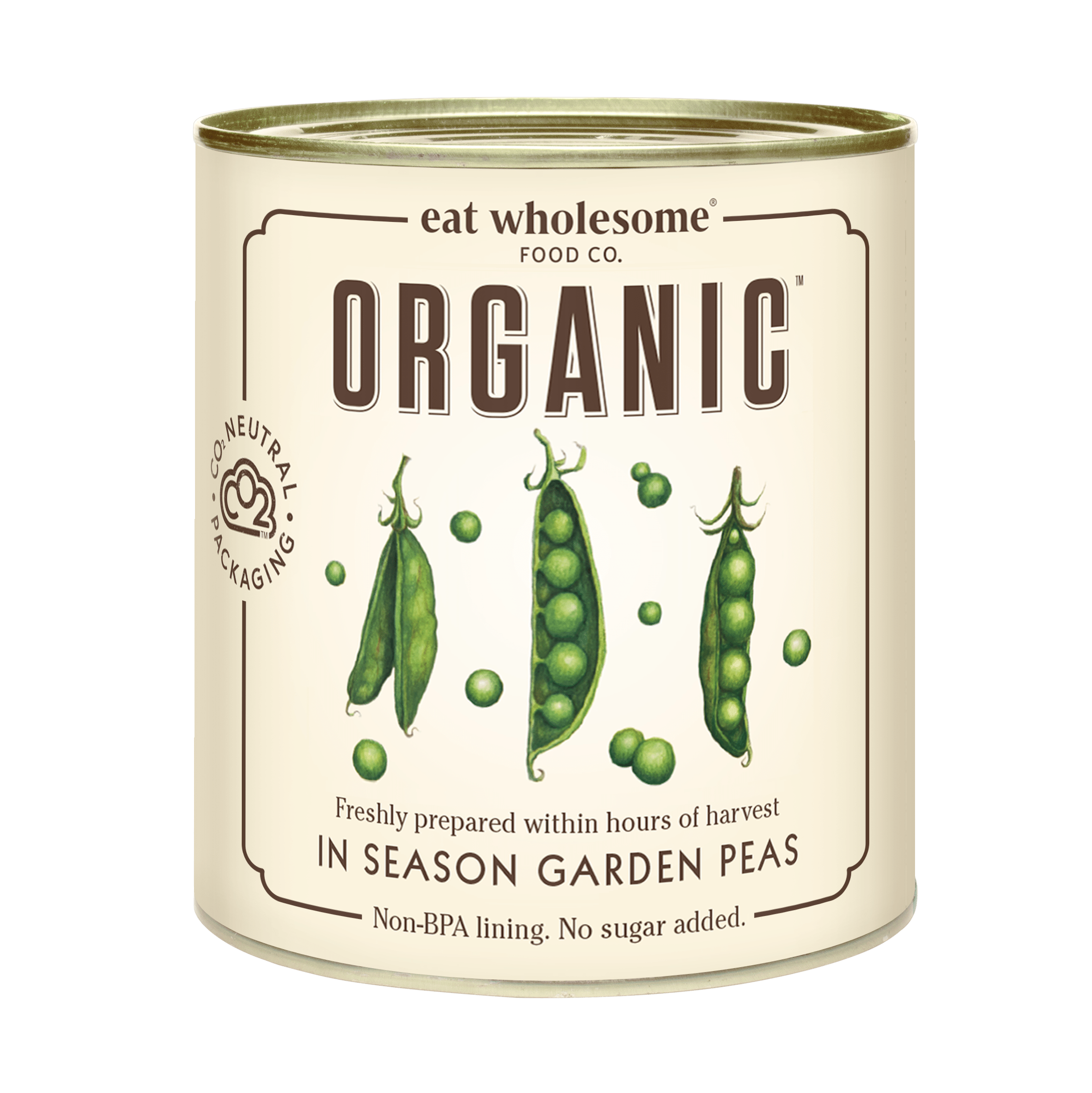 Eat Wholesome In Season Organic Garden Peas 340g – Freshly Prepared - REGN