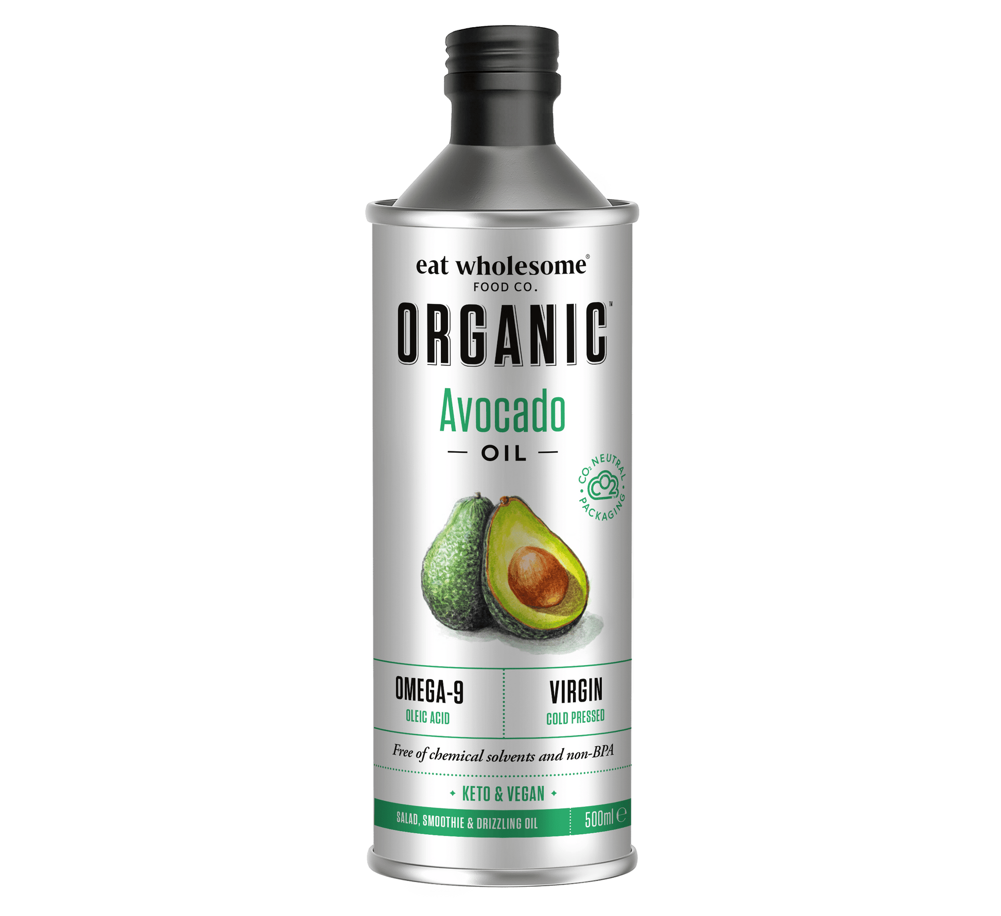 Eat Wholesome Organic Avocado Oil 500ml | Cold-Pressed - REGN