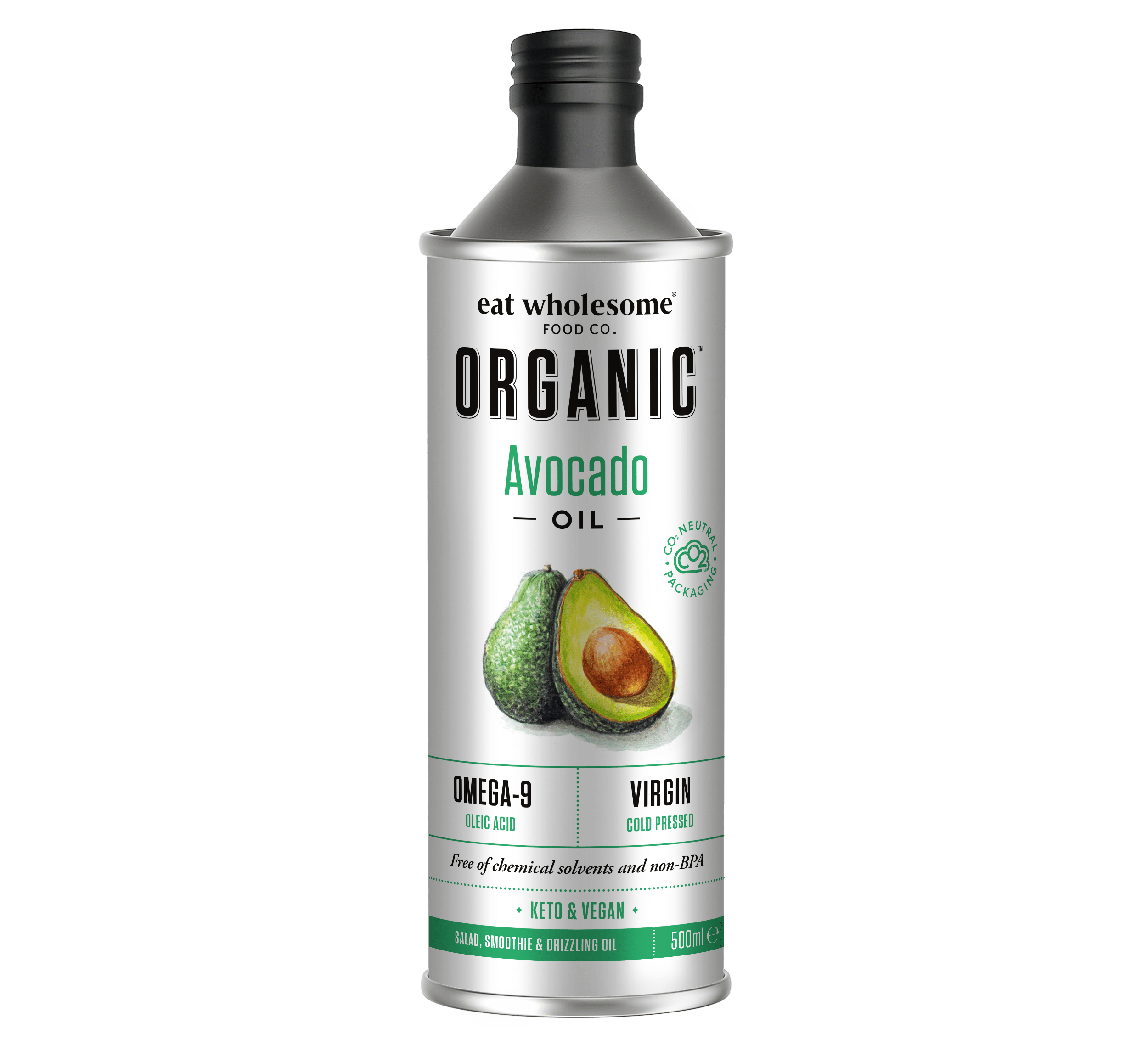 Eat Wholesome Organic Avocado Oil 500ml | Cold-Pressed - REGN