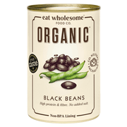 Eat Wholesome Organic Black Beans 400g – No Added Salt - REGN