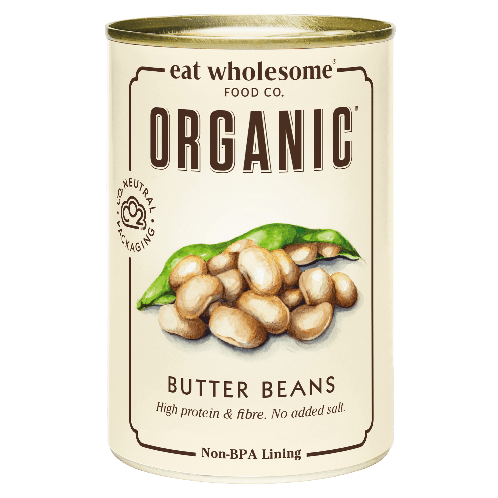 Eat Wholesome Organic Butter Beans 400g | No Added Salt - REGN