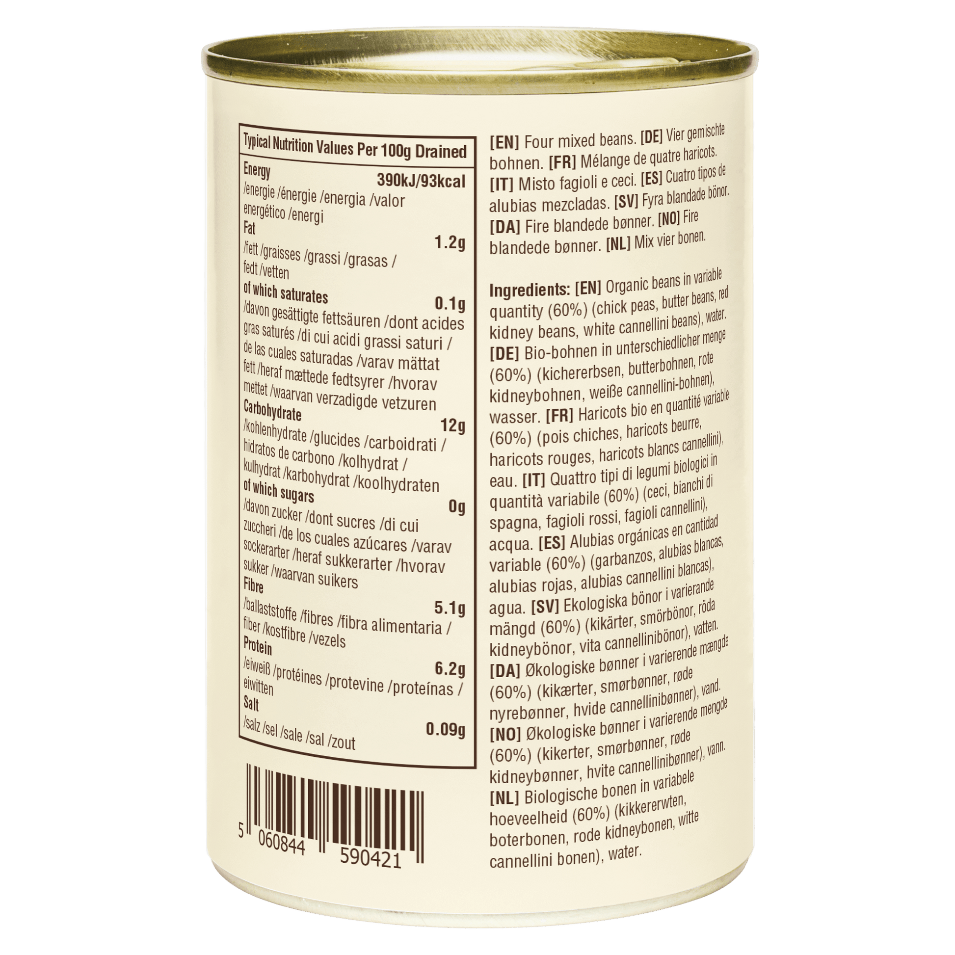 Eat Wholesome Organic Four Mixed Beans 400g | No Added Salt - REGN
