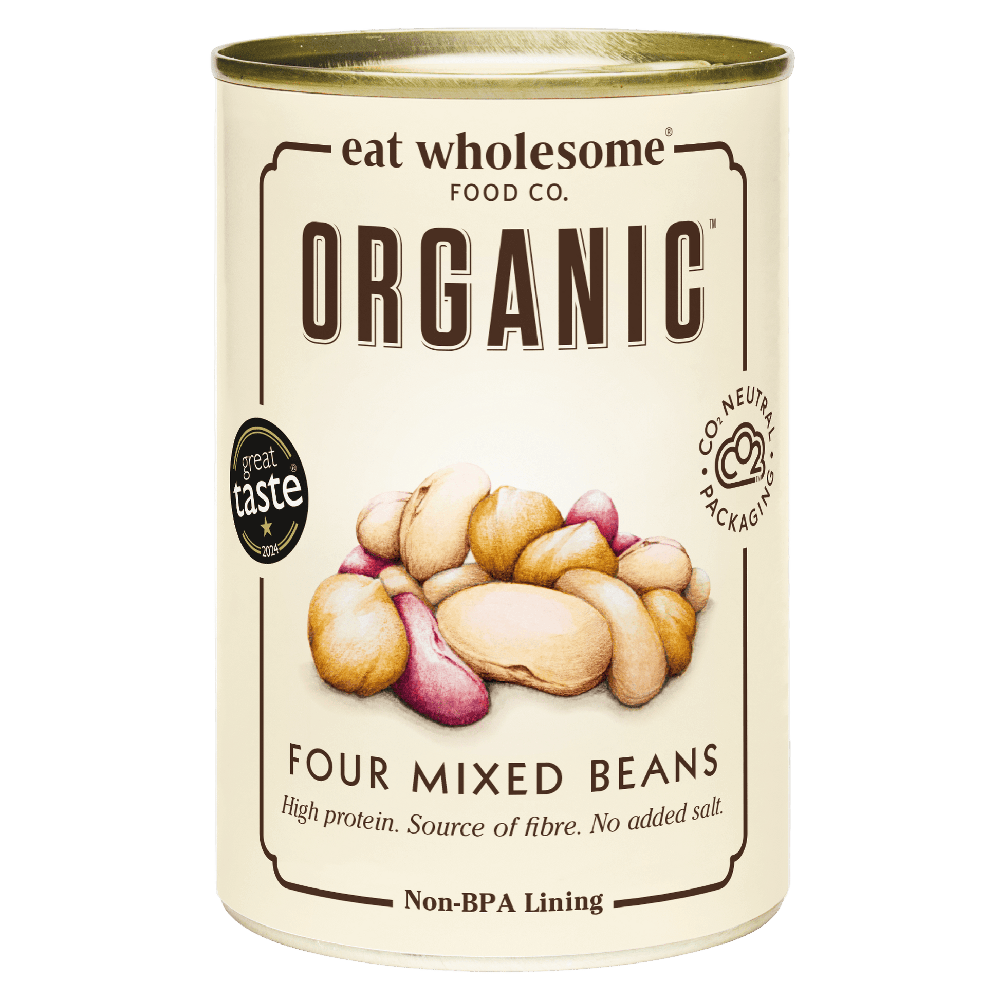 Eat Wholesome Organic Four Mixed Beans 400g | No Added Salt - REGN