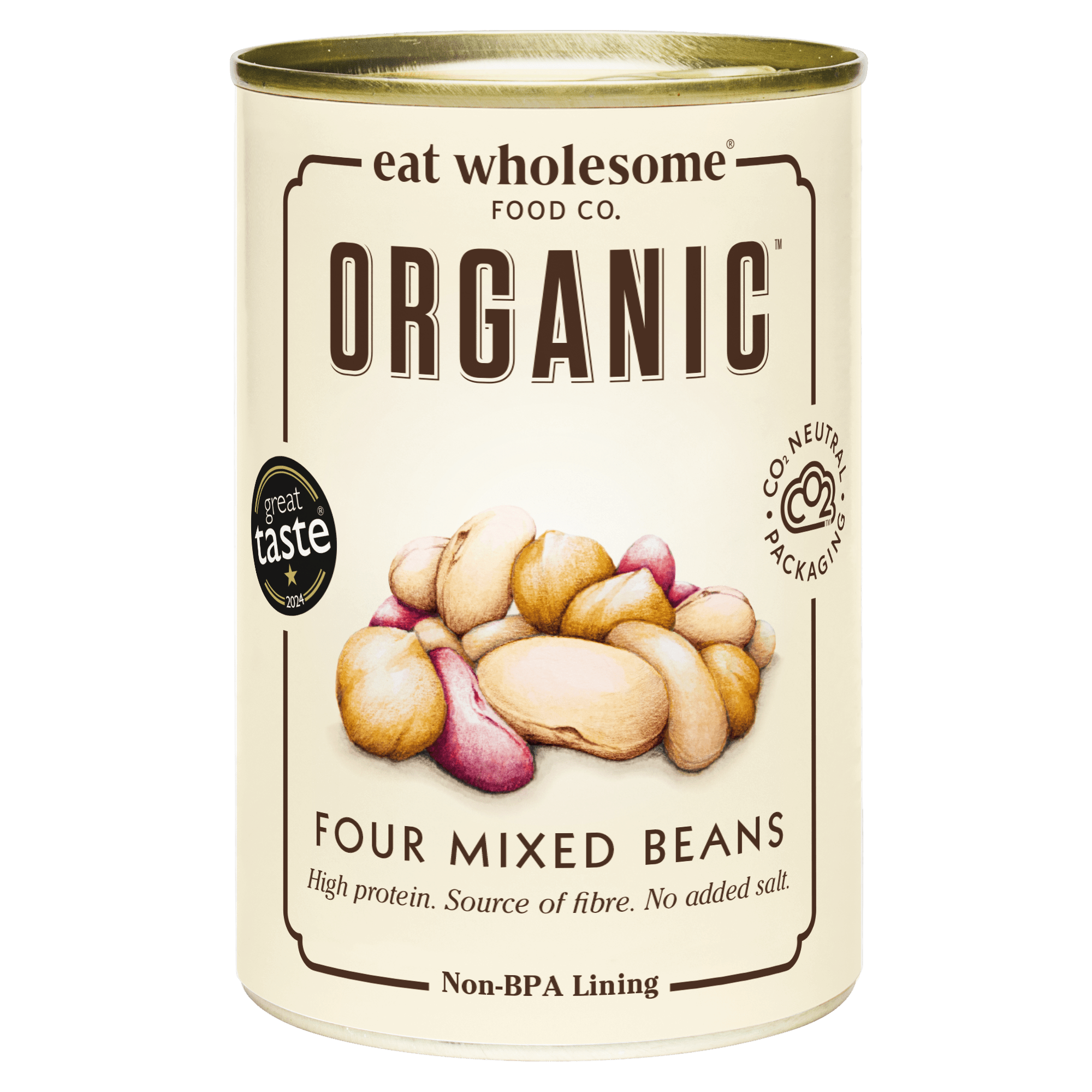 Eat Wholesome Organic Four Mixed Beans 400g | No Added Salt - REGN