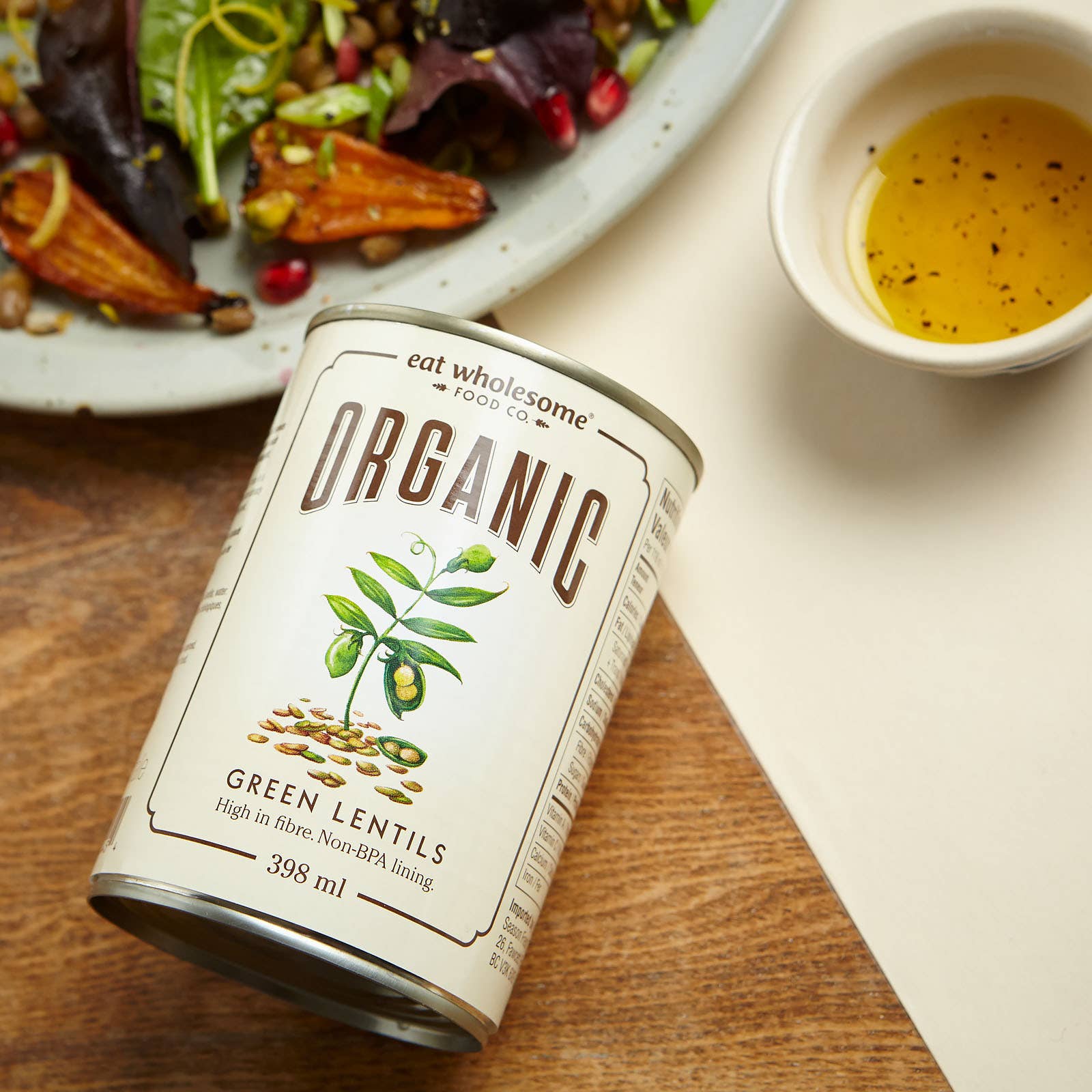Eat Wholesome Organic Green Lentils 400g – No Added Salt - REGN