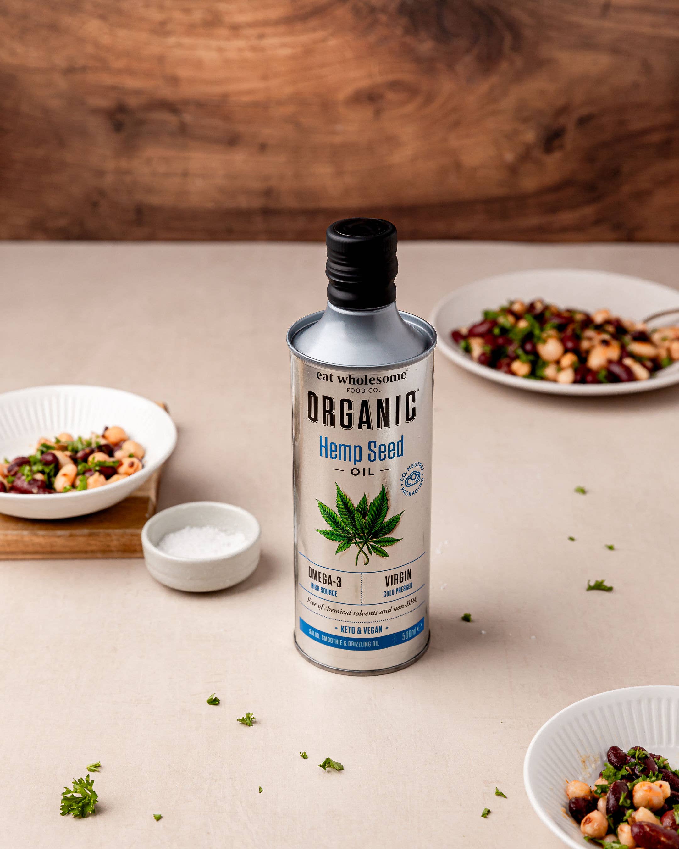 Eat Wholesome Organic Hemp Seed Oil 500ml | Cold-Pressed - REGN