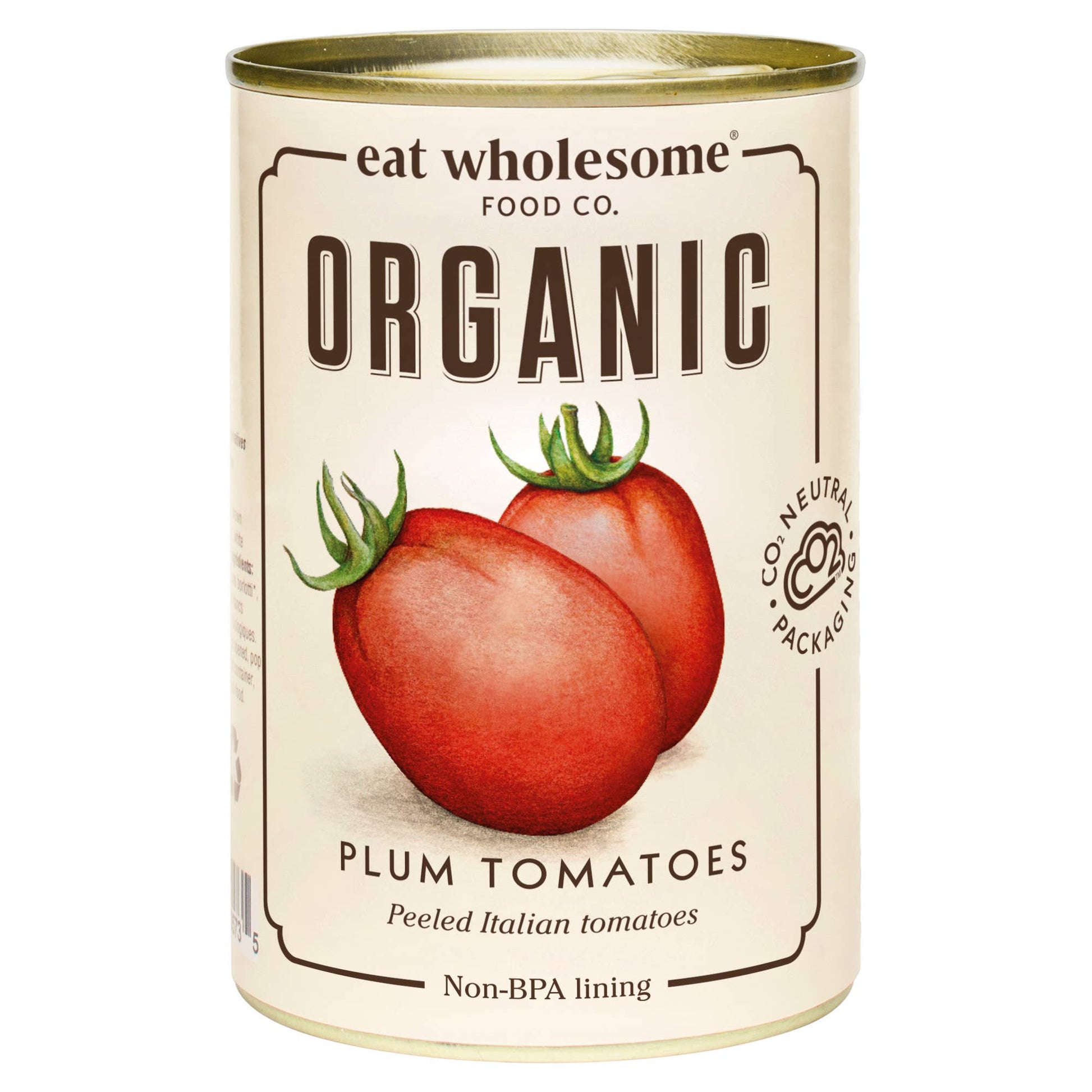 Eat Wholesome Organic Peeled Plum Tomatoes 400g – No Added Salt - REGN