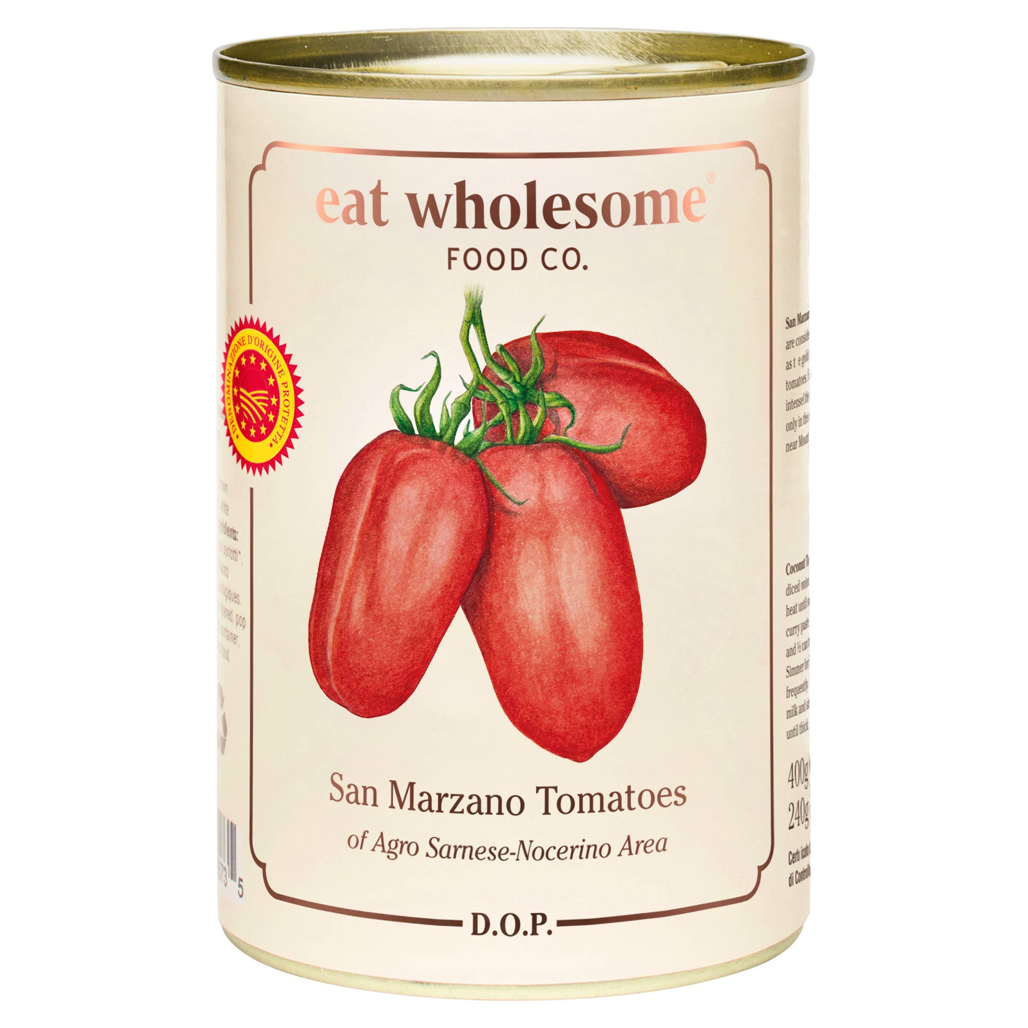 Eat Wholesome San Marzano Tomatoes DOP 400g – Italian PDO Tomatoes - REGN