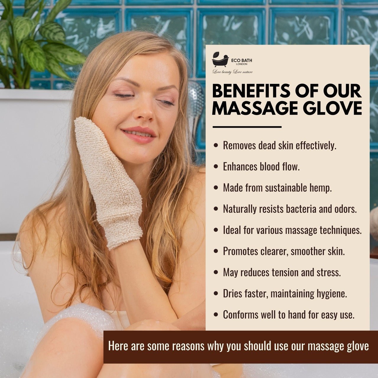 Eco Bath Hemp Massage Glove - REGN