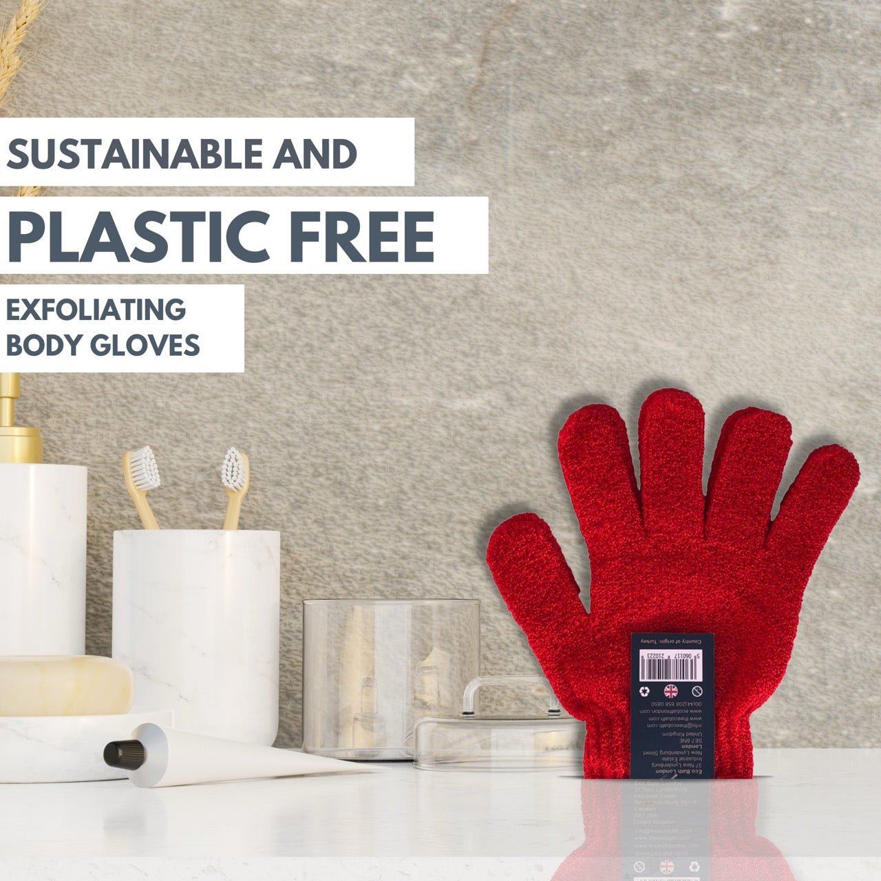 Eco Bath London 1 Pair of Exfoliating Body Gloves - REGN