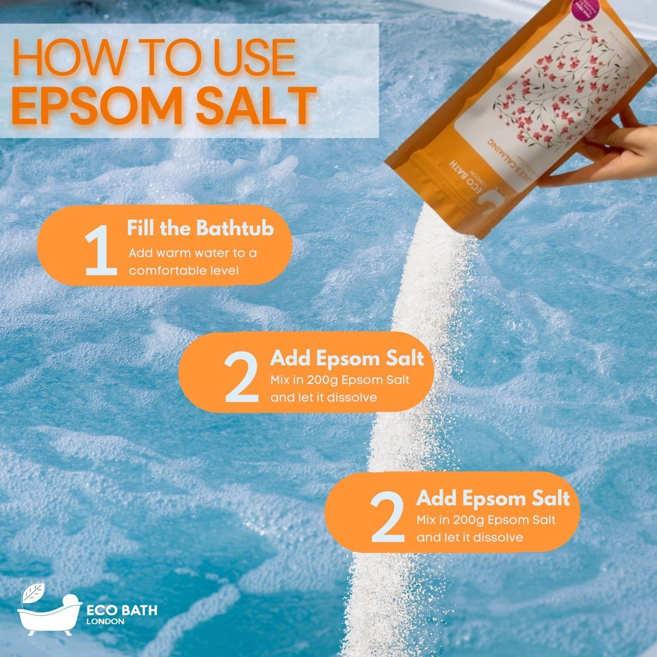 Eco Bath London Balance and Calming Epsom Salt Bath Soak - Pouch | 500g & 1000g - REGN