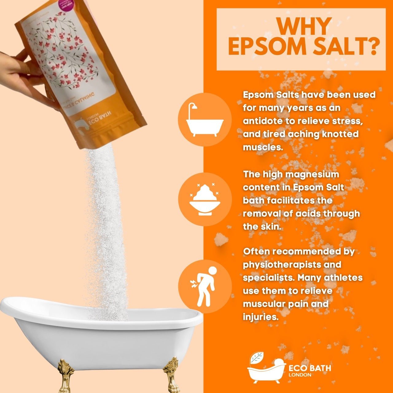 Eco Bath London Balance and Calming Epsom Salt Bath Soak - Pouch | 500g & 1000g - REGN