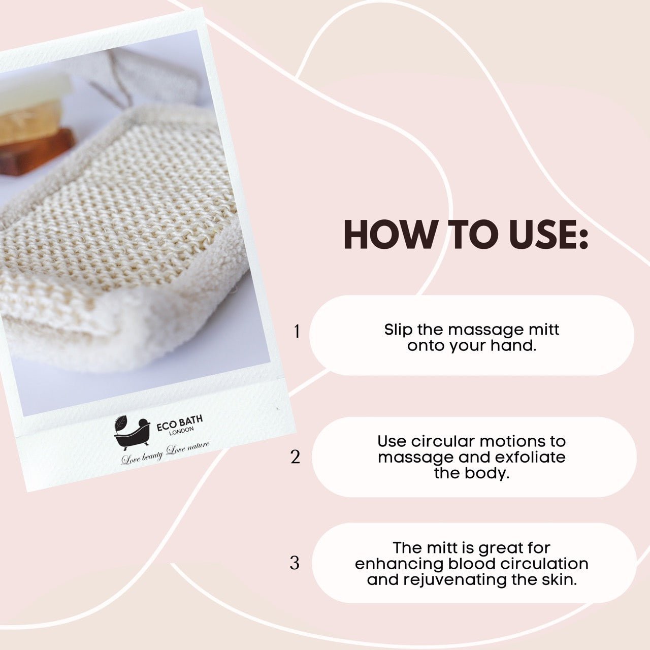Eco Bath London Bamboo and Cotton Massage Mitt - REGN