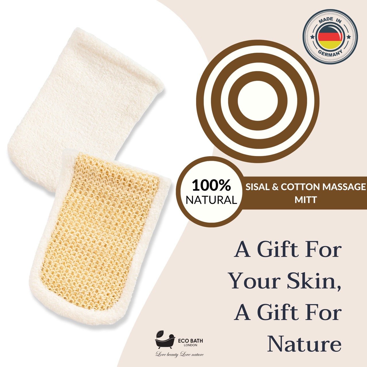 Eco Bath London Bamboo and Cotton Massage Mitt - REGN