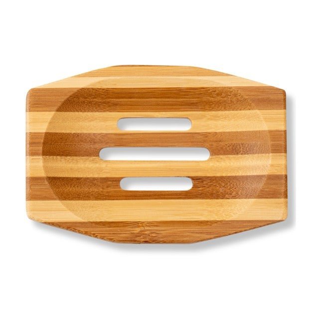 Eco Bath London Bamboo Stripes Rectangle Soap Dish - REGN