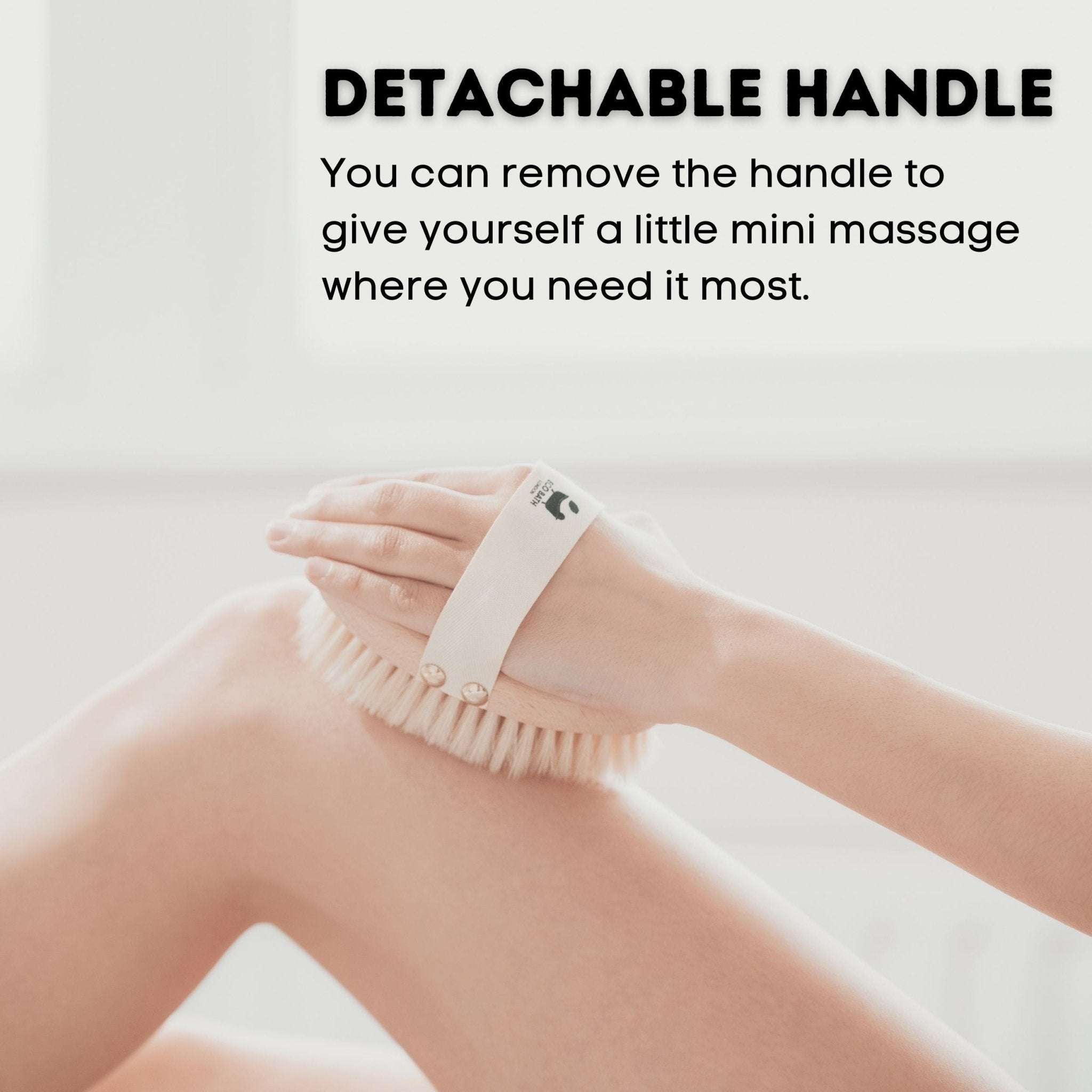 Eco Bath London Natural Hard Sisal Body Brush with Detachable Handle - REGN