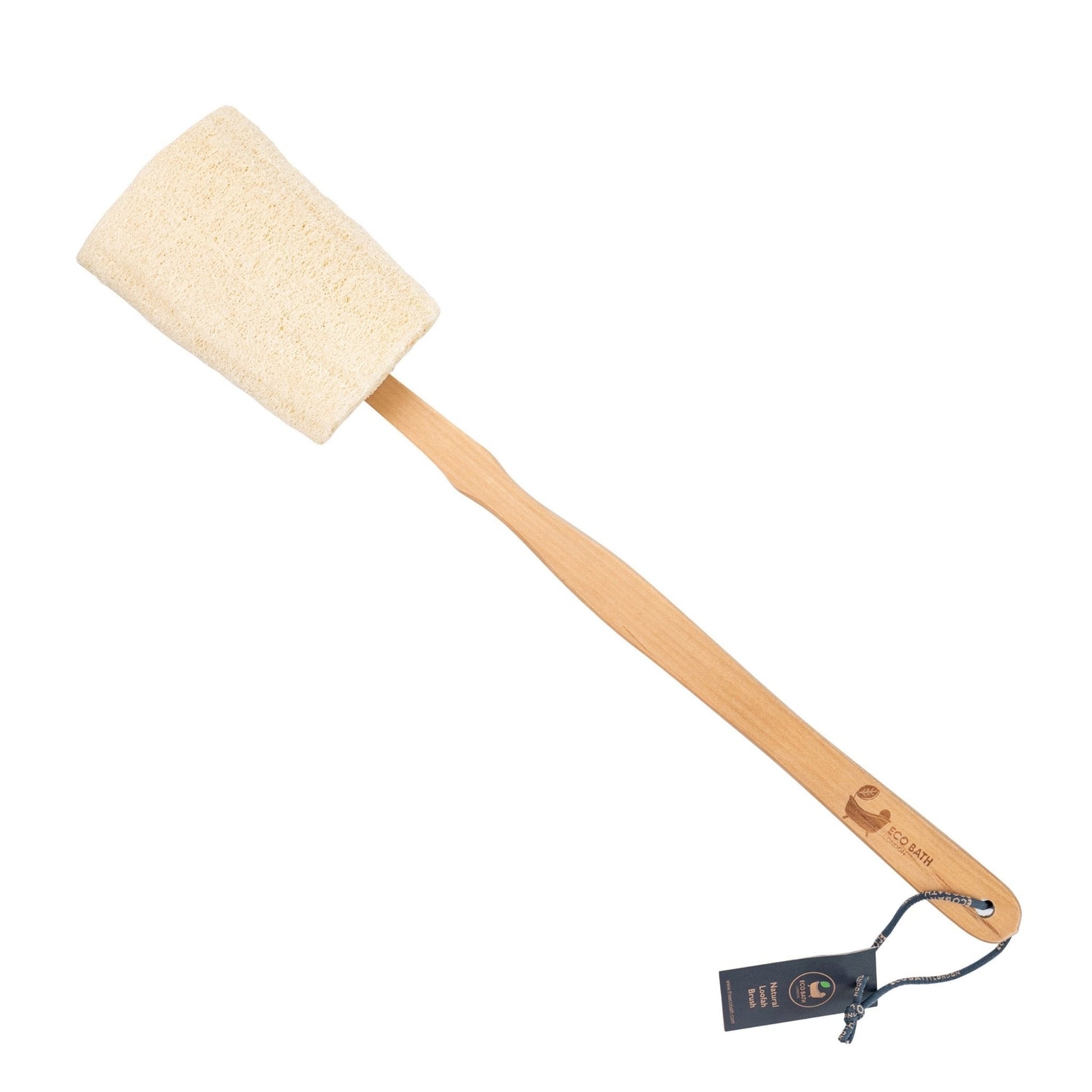 Eco Bath London Natural Loofah Brush - Premium Loofah Body Brush with Handle - REGN