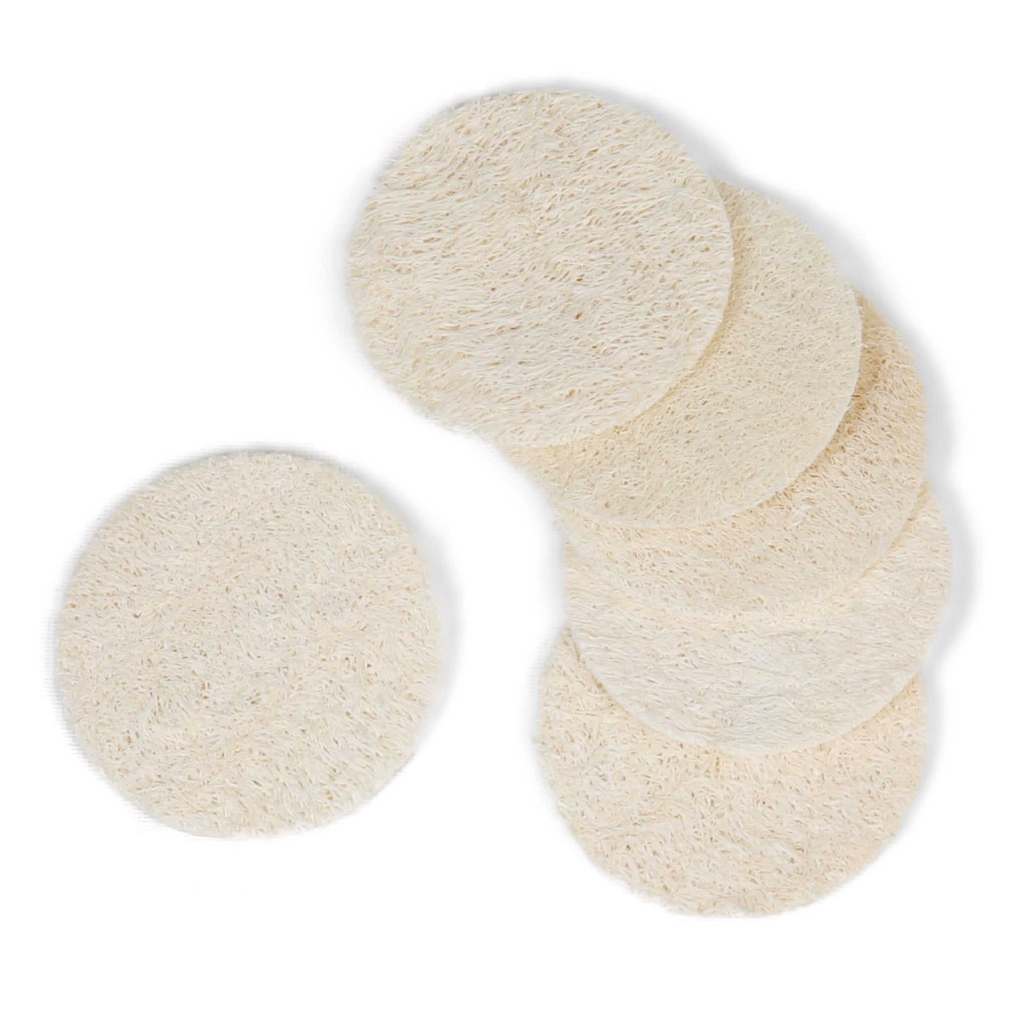Eco Bath London Natural Loofah Face Exfoliating Scrubber Pads - 6 Count (1 Pack) - REGN