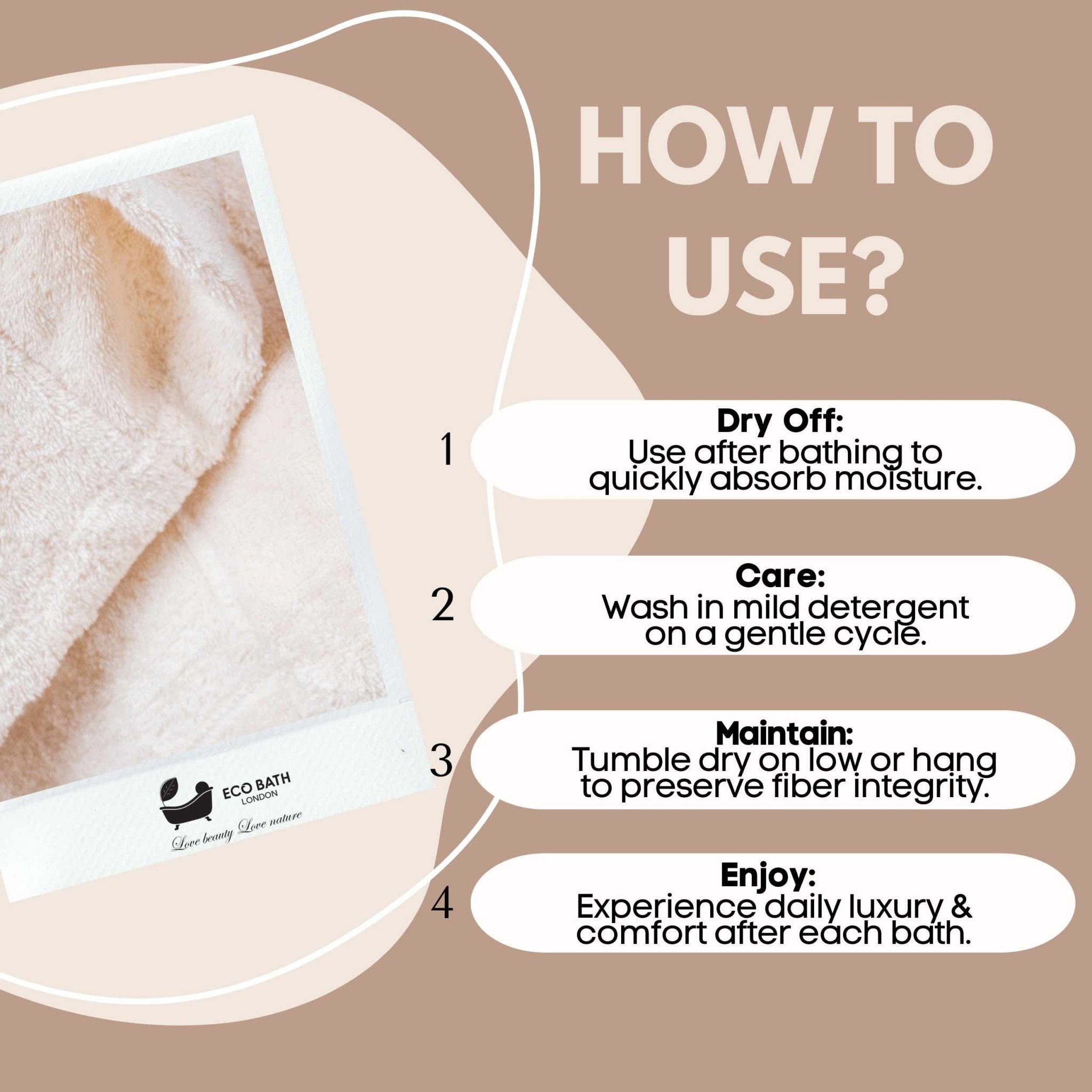 Eco Bath London Organic Cotton Hand Towel - 50x100cm - REGN