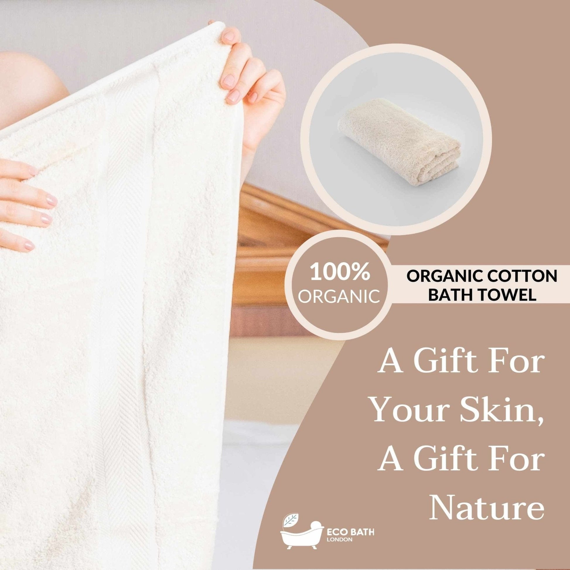 Eco Bath London Organic Cotton Hand Towel - 50x100cm - REGN